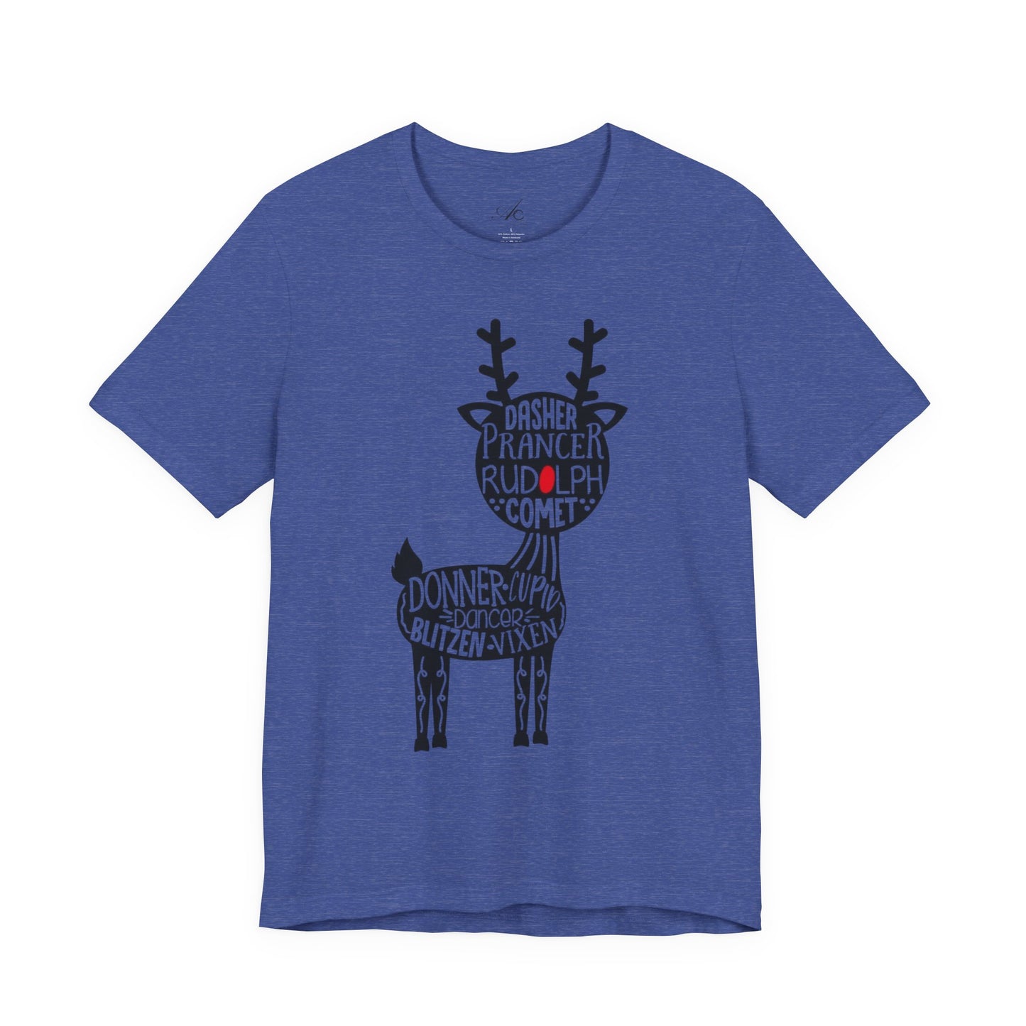 Christmas Reindeer Graphic Tee - Unisex Jersey Short Sleeve Shirt