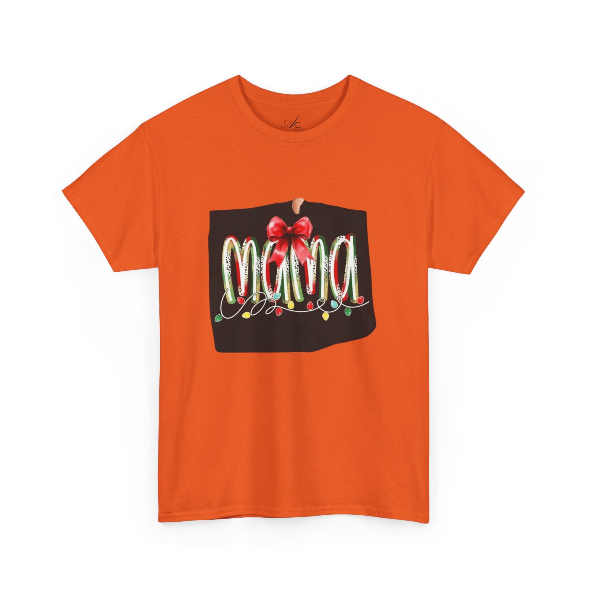 Festive Mama Tee, Cozy Holiday Shirt, Gift for Mom, Christmas T-Shirt, Unisex Cotton Tee