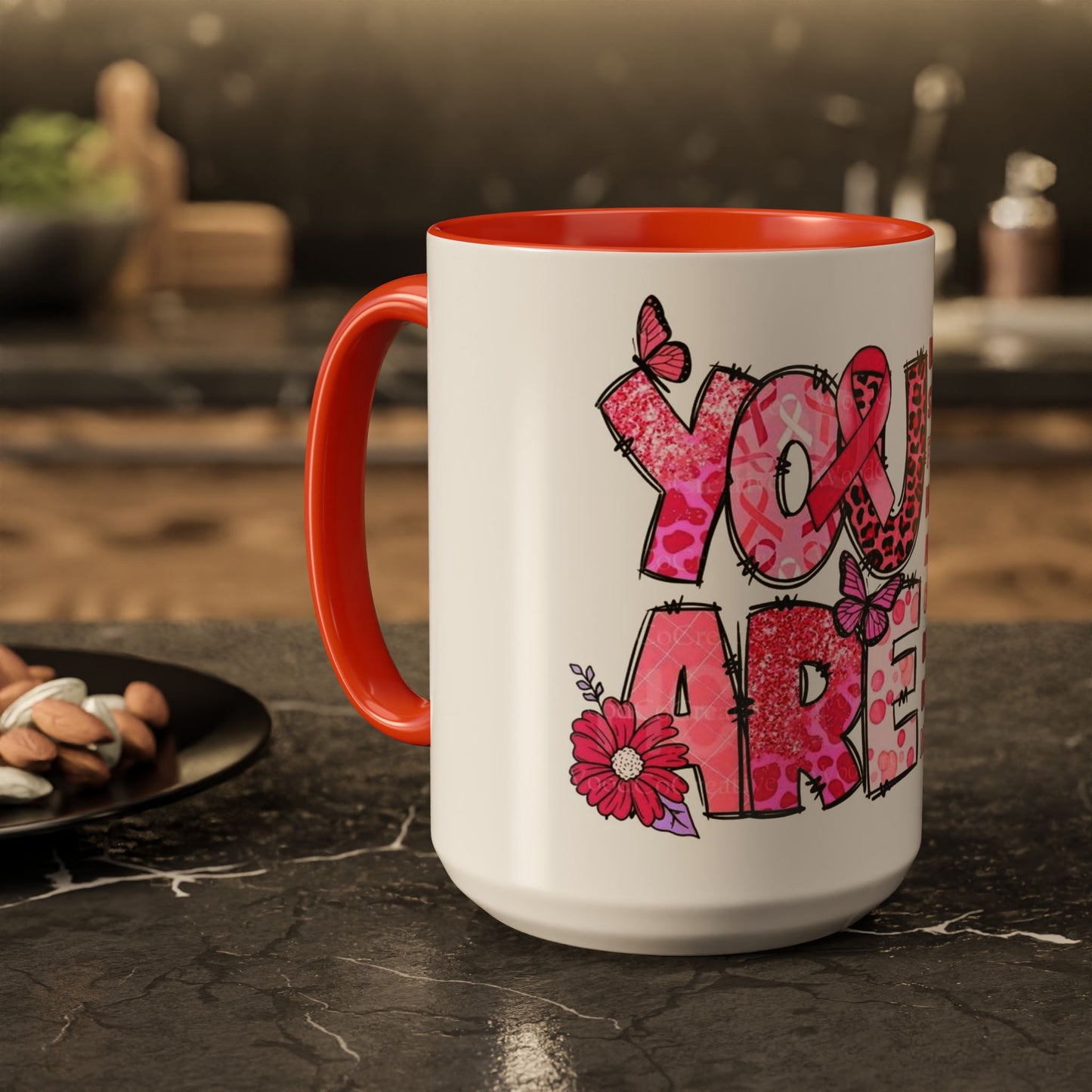 Cancer Hope Collection Empowering Inspirational Mug for Breast Cancer Awareness