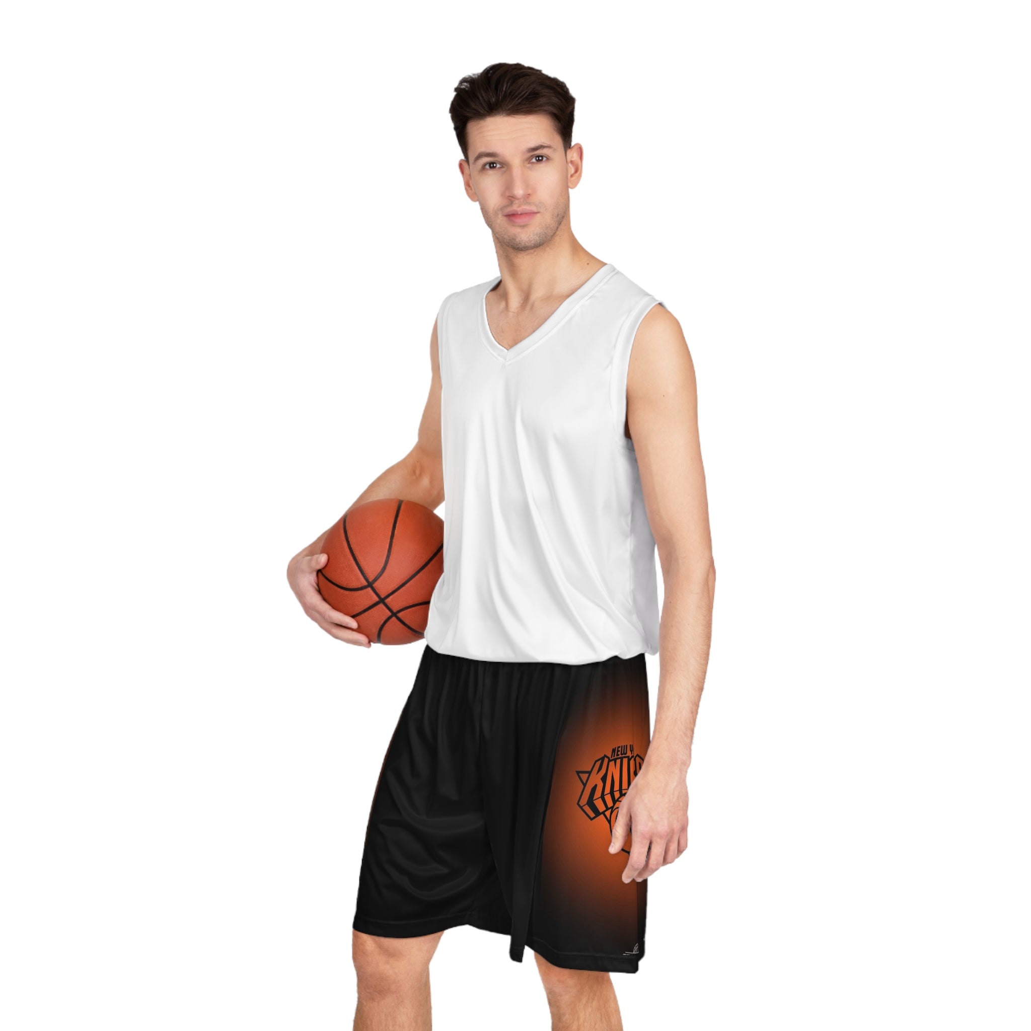 Heart Basketball Graphic Sweat Shorts — Athletic-Inspired Casual Shorts NY-K