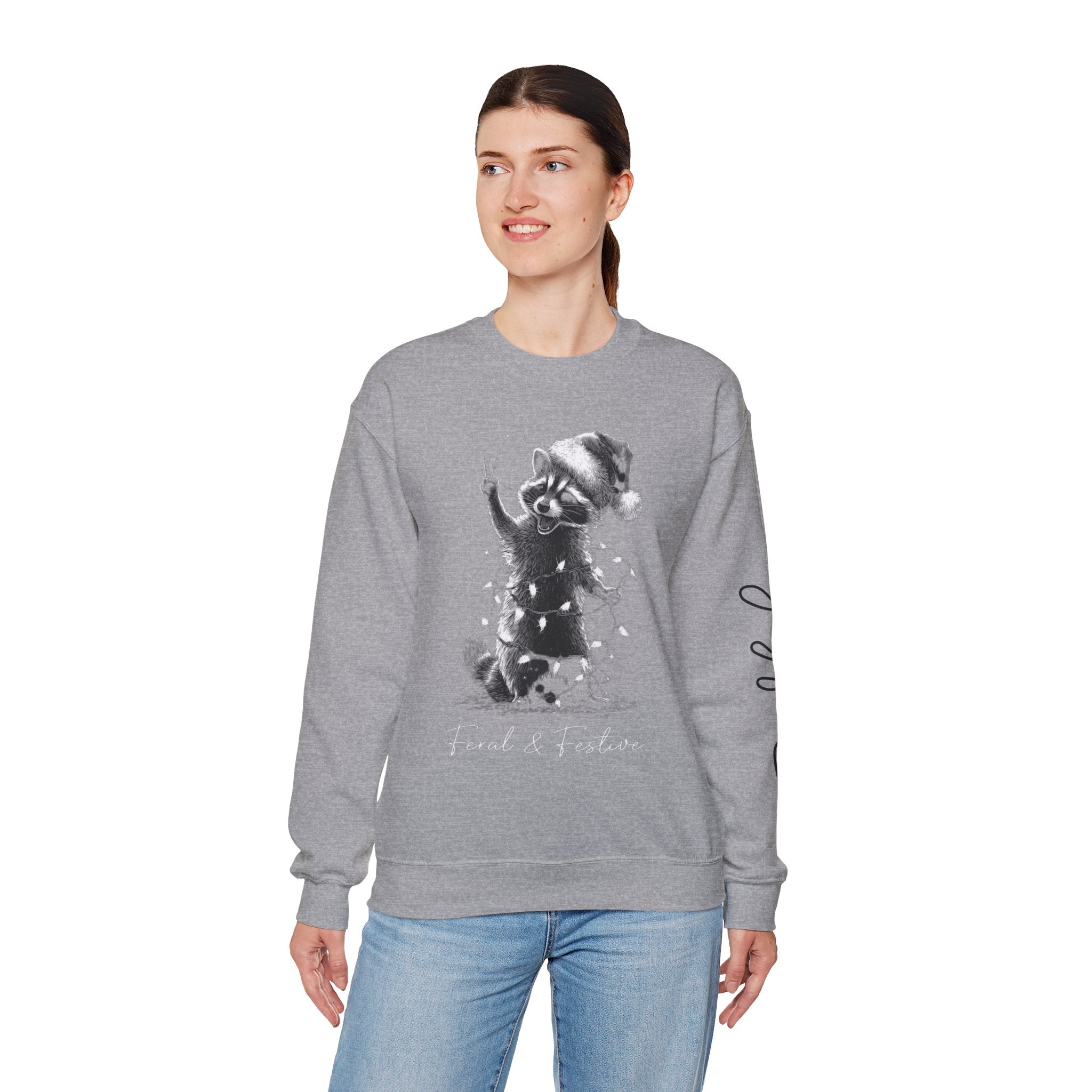 Holiday Raccoon Crewneck Sweatshirt Christmas Tshirts and sweaters,