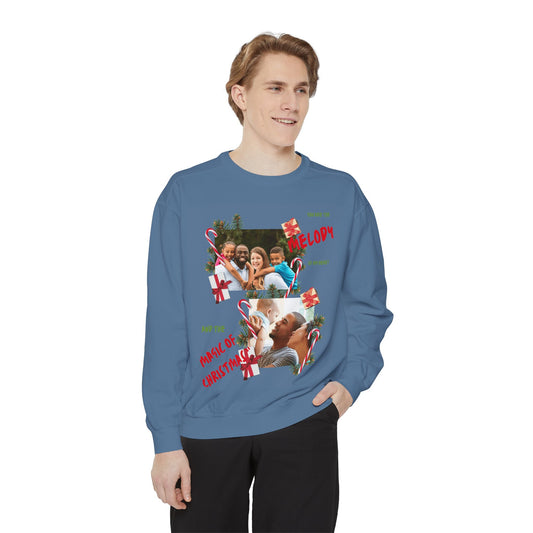 Personalized Christmas Photo Sweatshirt – “You Are the Melody” Holiday Crewneck