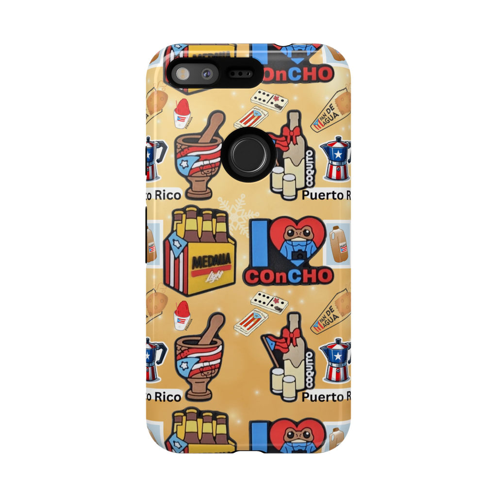 Puerto Rico Sticker Collage Tough Case  ‘I  Concho’ Pattern Phone Case
