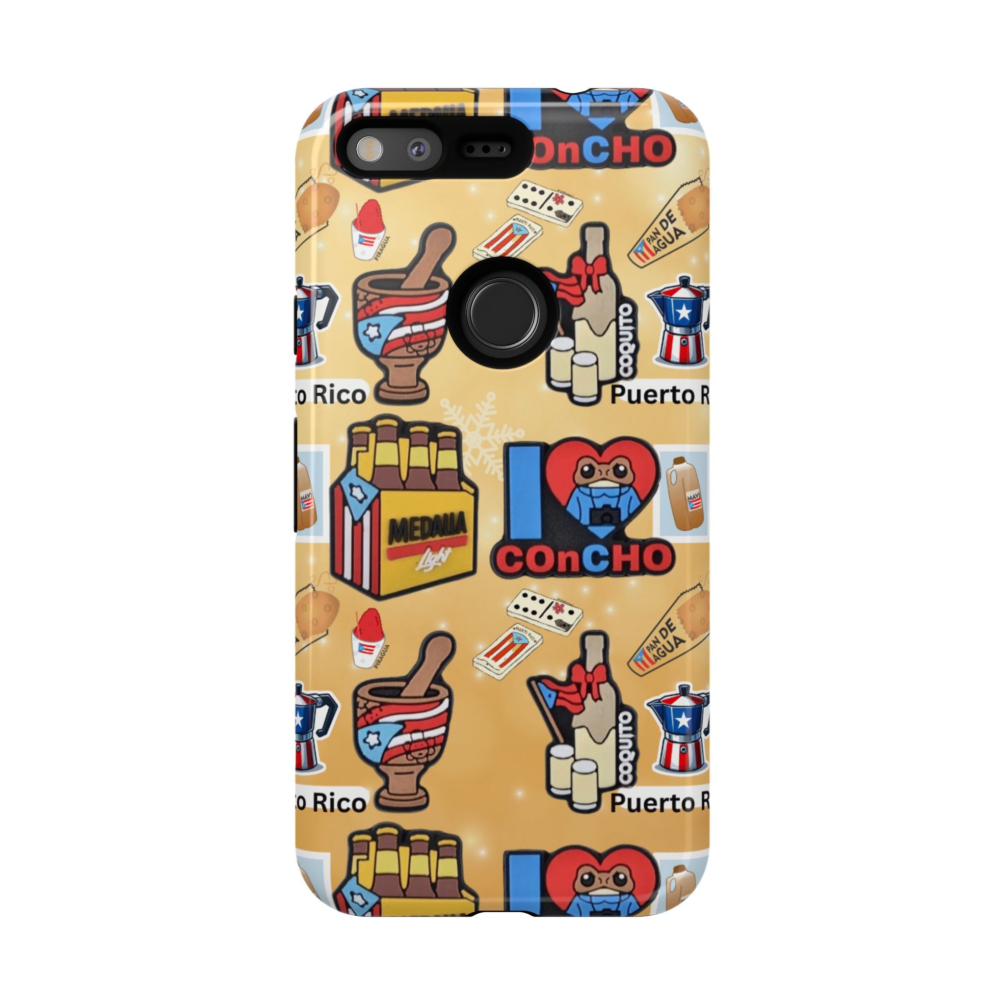 Puerto Rico Sticker Collage Tough Case  ‘I  Concho’ Pattern Phone Case