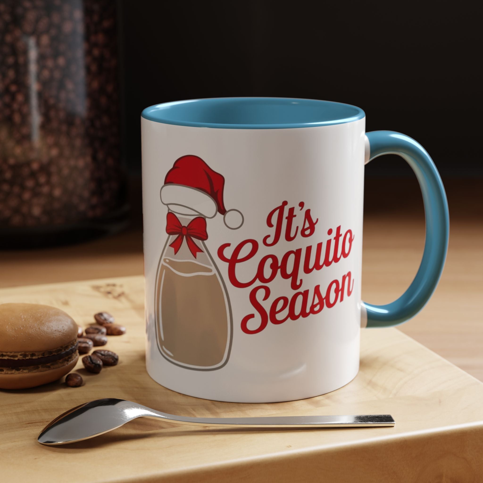 Herencia de Puerto Rico Mug Coquito Season Accent Mug Festive Holiday Coffee Cup
