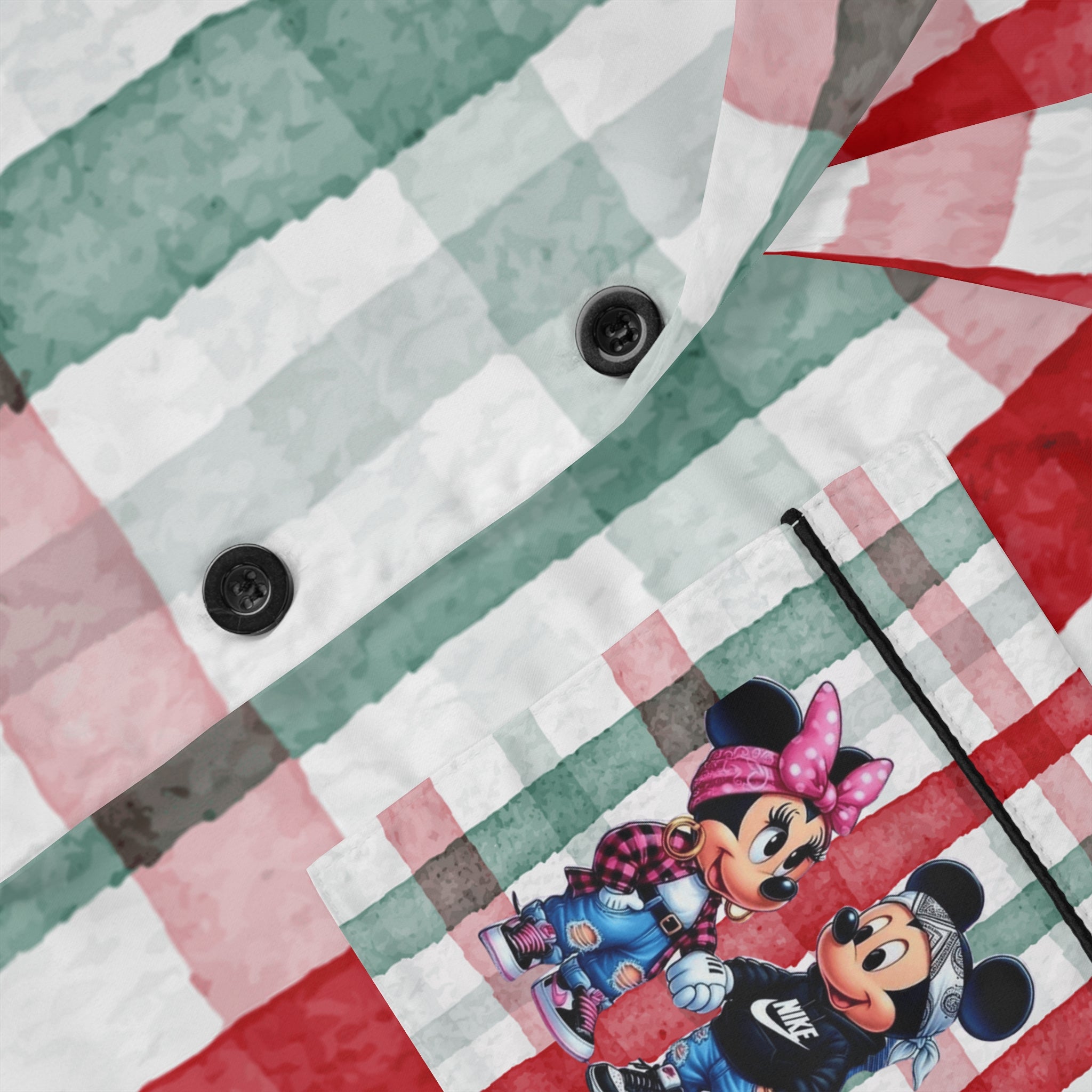 Mickey & Minnie Plaid Satin Pajama Set  Women’s Holiday Lounge PJs