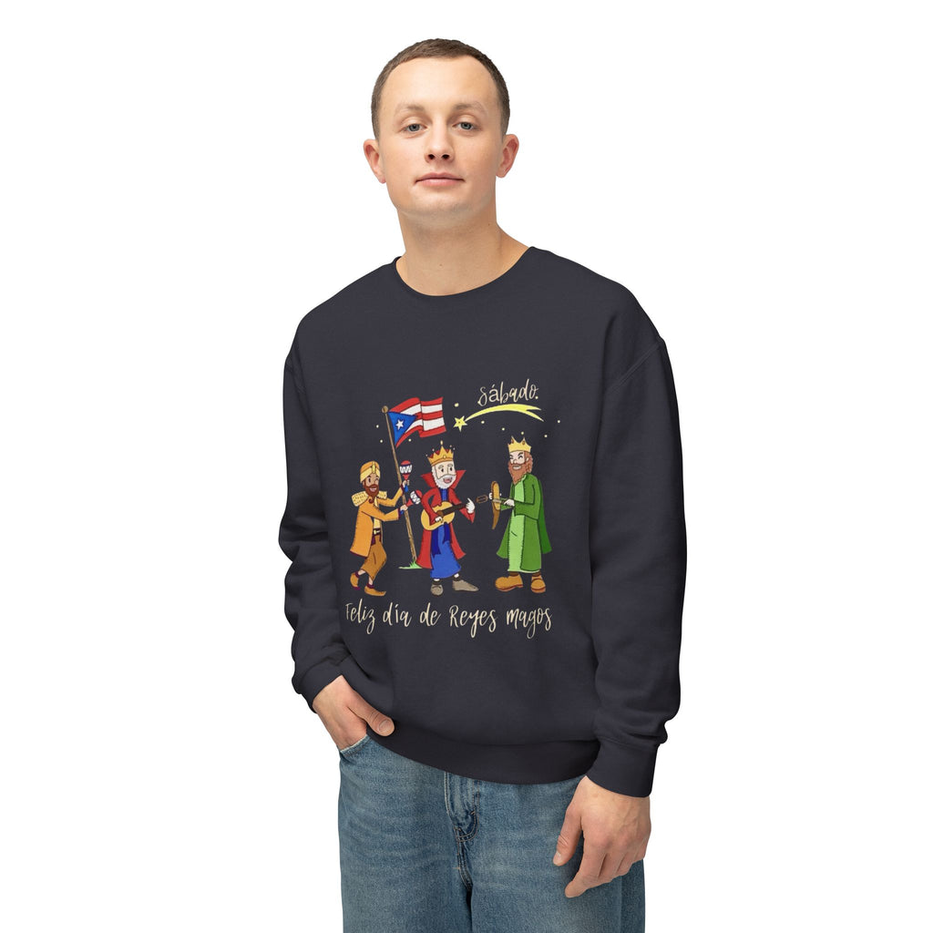 Three Kings Sweatshirt  'Feliz Día De Los Reyes Magos' Holiday Crewneck Christmas T-shirts and sweaters
