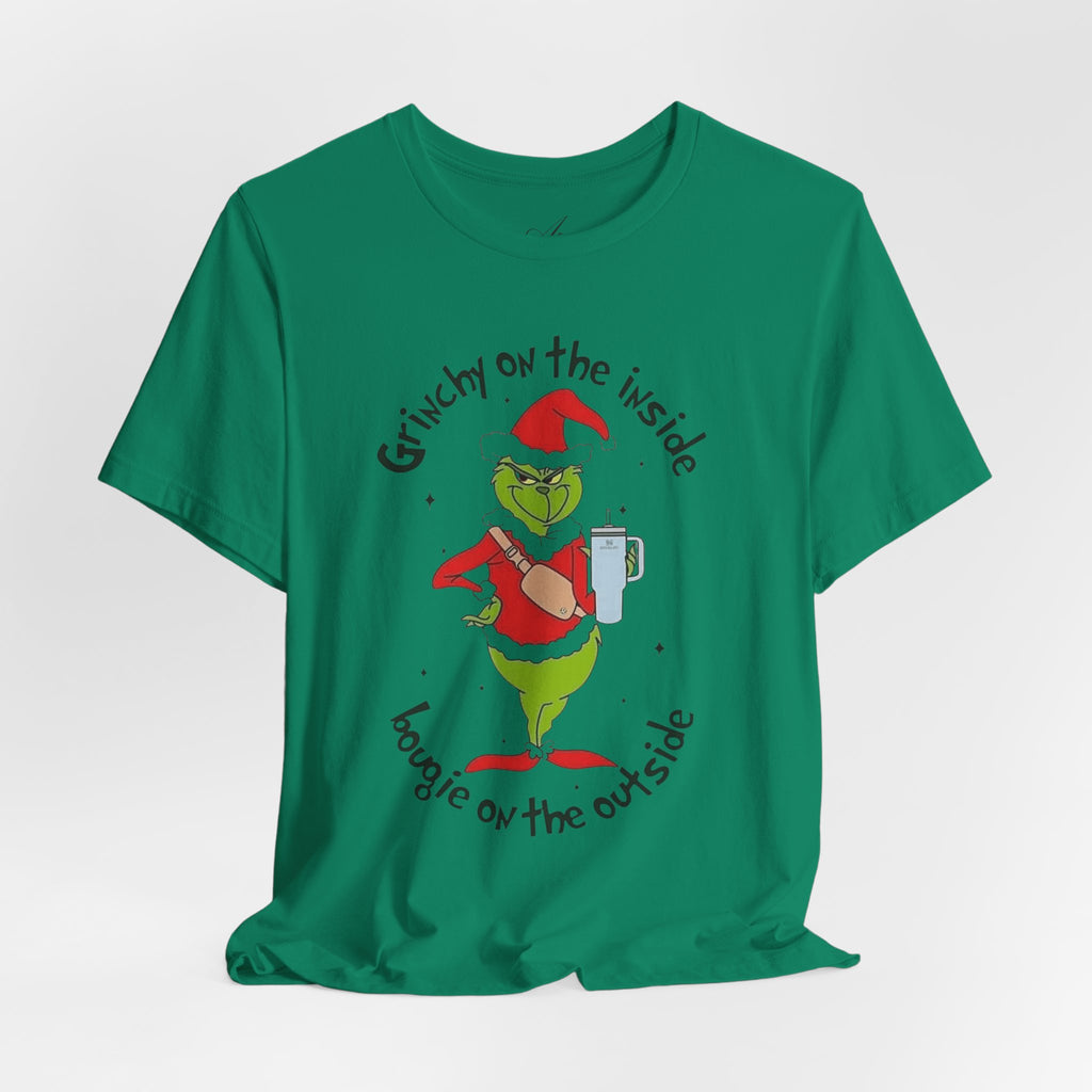 Grinch-Inspired Holiday Tee: 'Grinchy on the Inside, Boogie on the Outside'