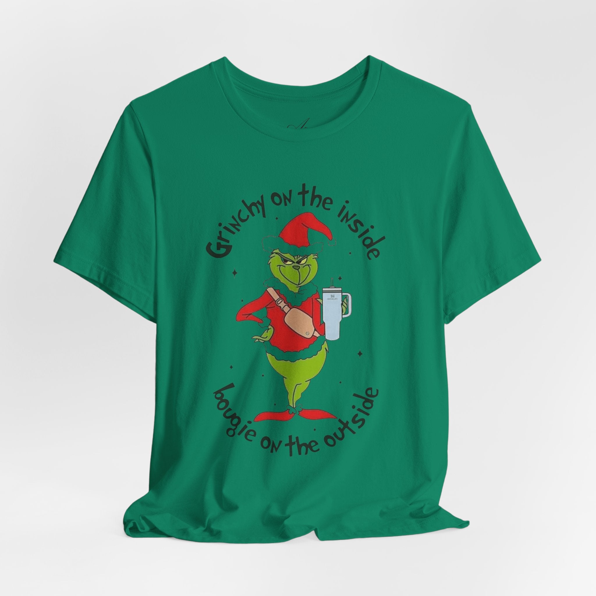 Grinch-Inspired Holiday Tee: 'Grinchy on the Inside, Boogie on the Outside'