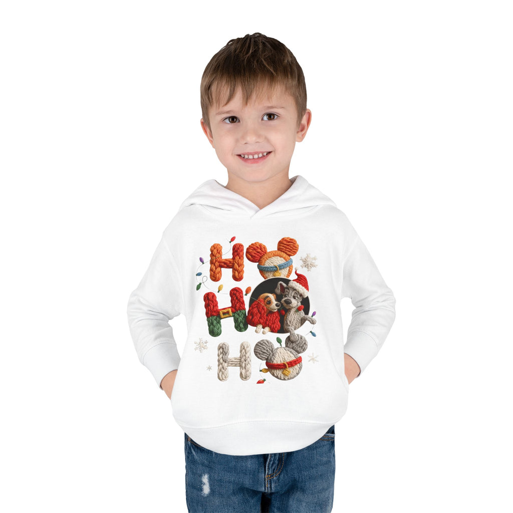 Toddler Hoodie "Ho Ho Ho" Festive Raccoon Christmas Pullover