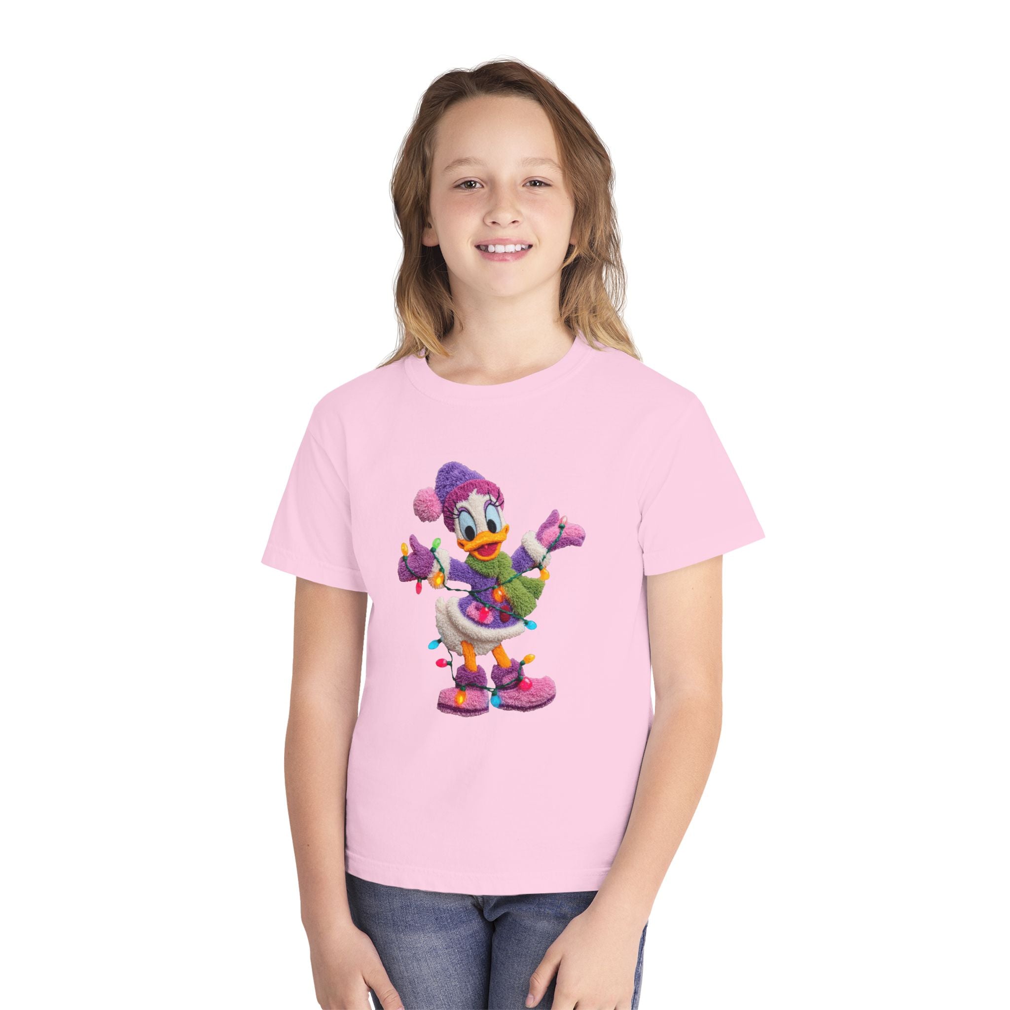 Duckling Holiday Tee — Cute Winter Lights Kids T-Shirt