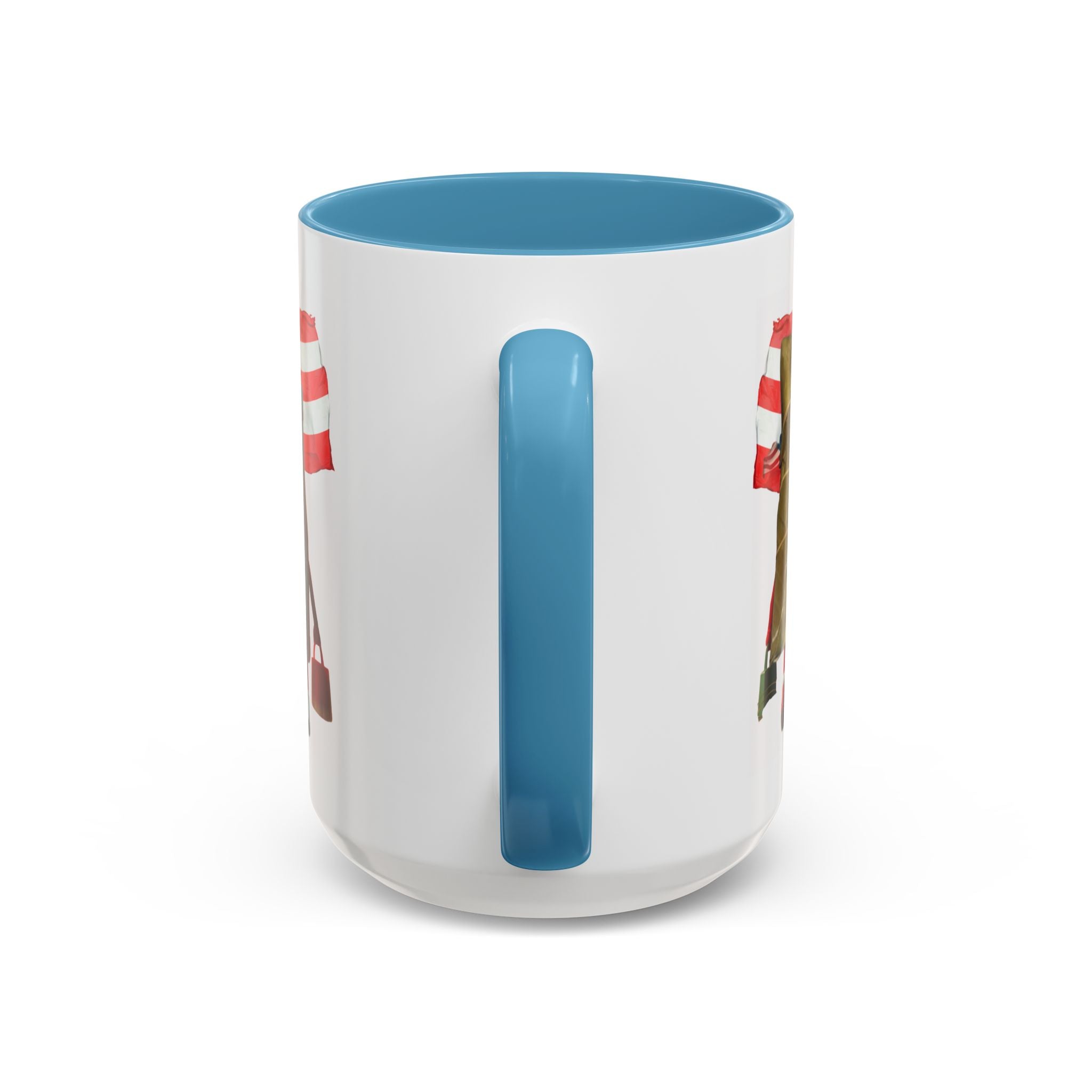 Puerto Rican Flag Ketchup & Pasteles Coffee Mug — Funny Food Friends Accent Mug (11/15oz)