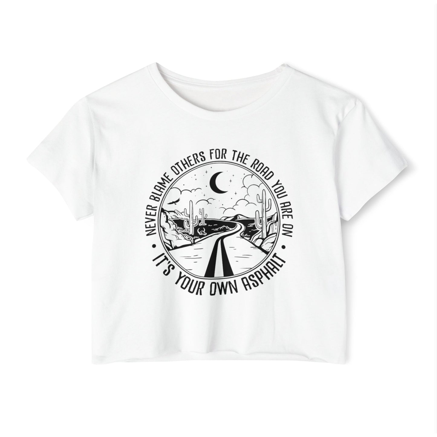 Desert Dream Crop Top - Women's Festival Tee, Boho Style Shirt, Inspirational Graphic Top, Summer Outfit, Road Trip Apparel