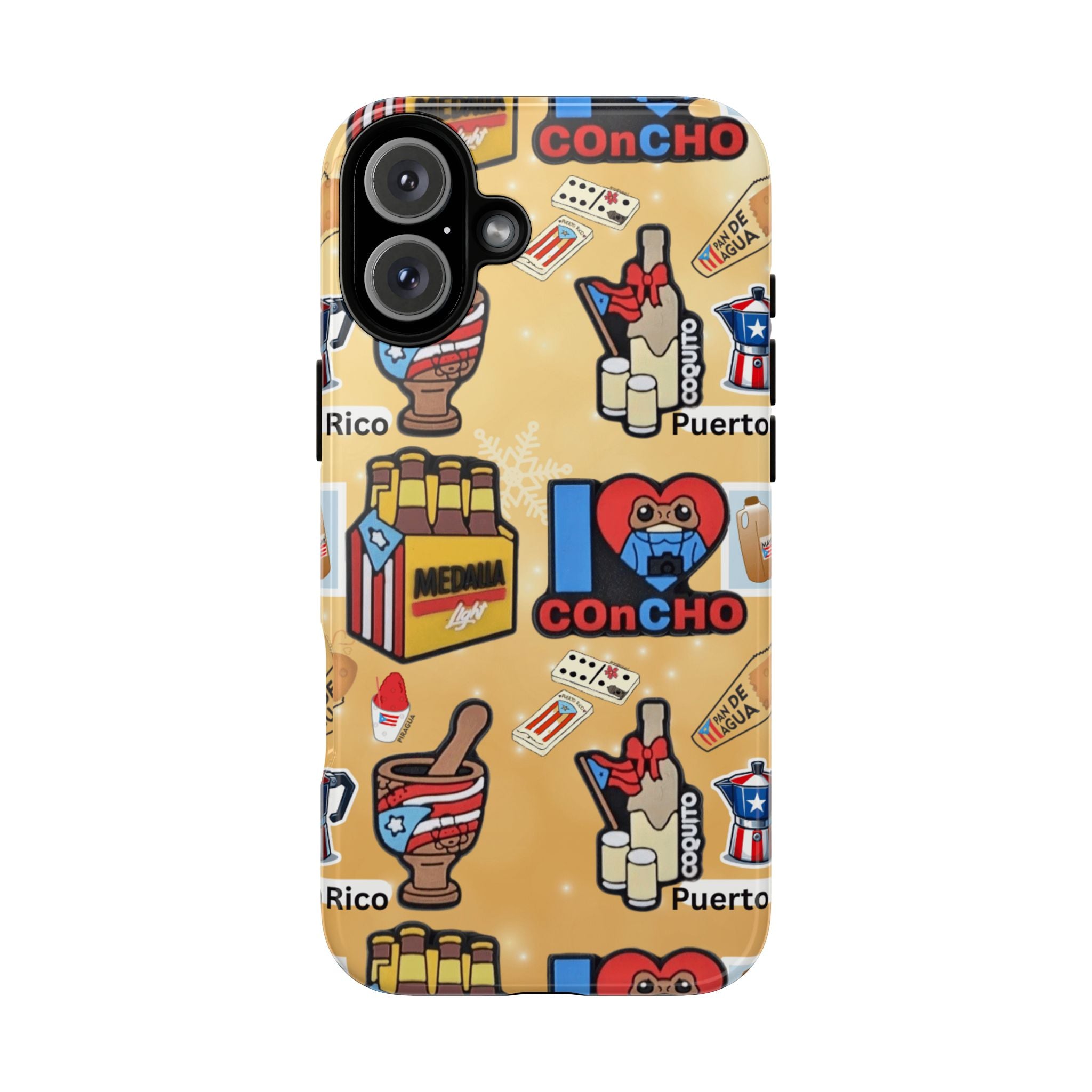 Puerto Rico Sticker Collage Tough Case  ‘I  Concho’ Pattern Phone Case