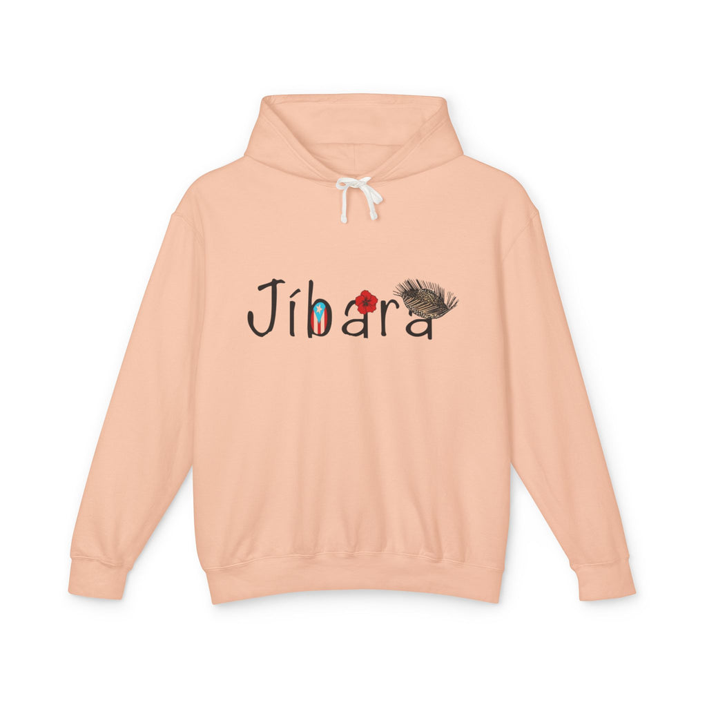 Jíbara Hoodie — Puerto Rican Heart Flag Lightweight Hooded Sweatshirt