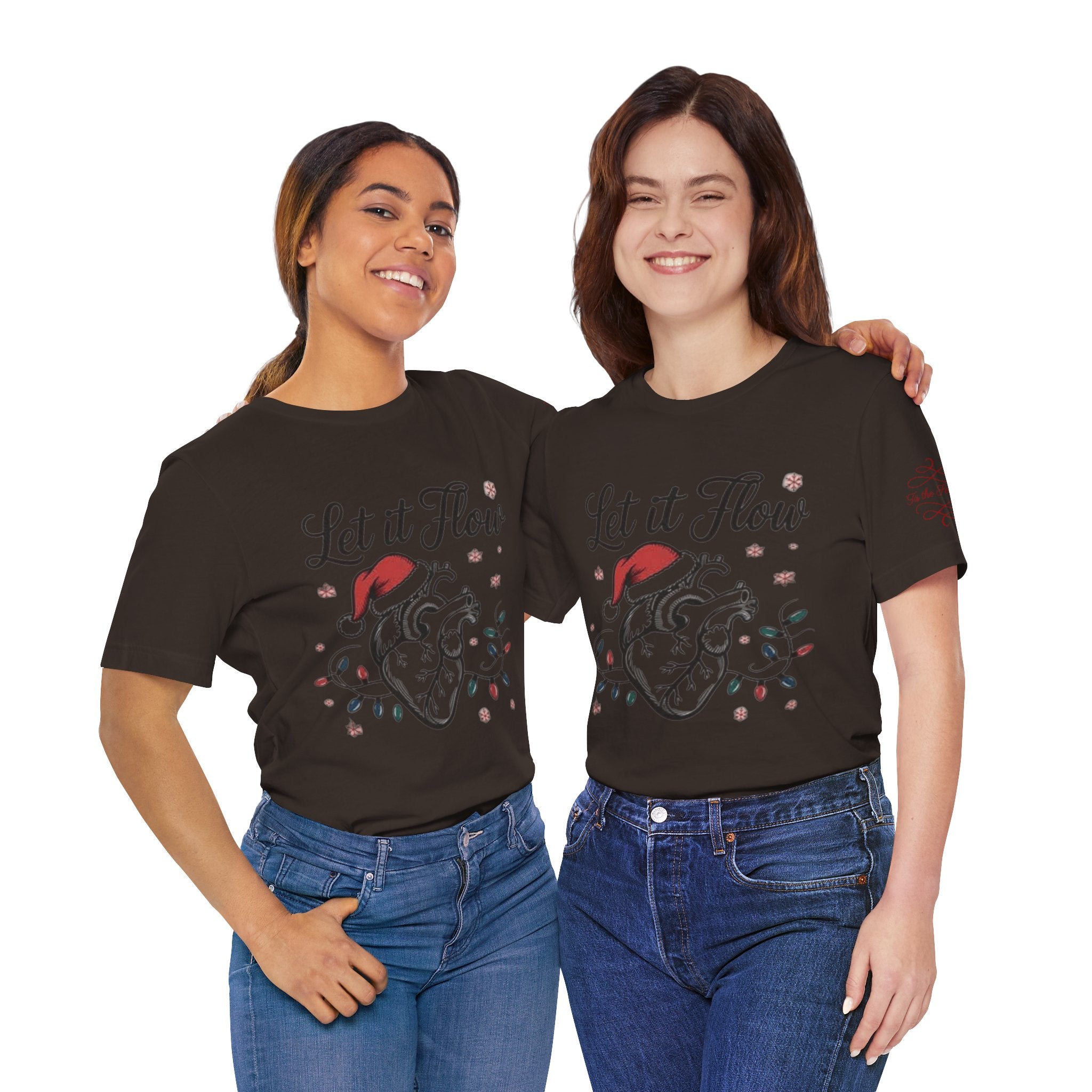 Let It Flow Heart Tee  Christmas Anatomical Heart Shirt