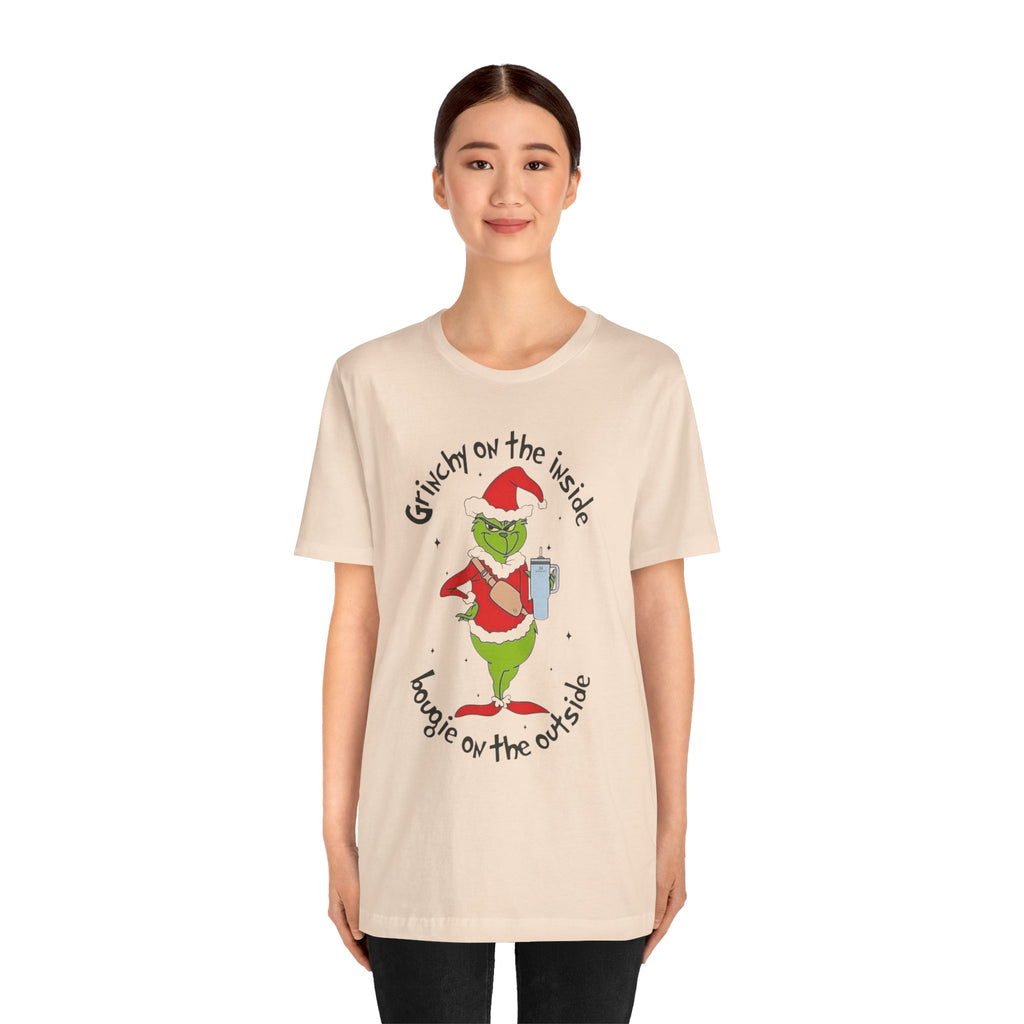 Grinch-Inspired Holiday Tee: 'Grinchy on the Inside, Boogie on the Outside'