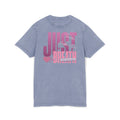 Just Breathe Acid-Wash Tee  Relaxed Pink Graphic T-Shirt
