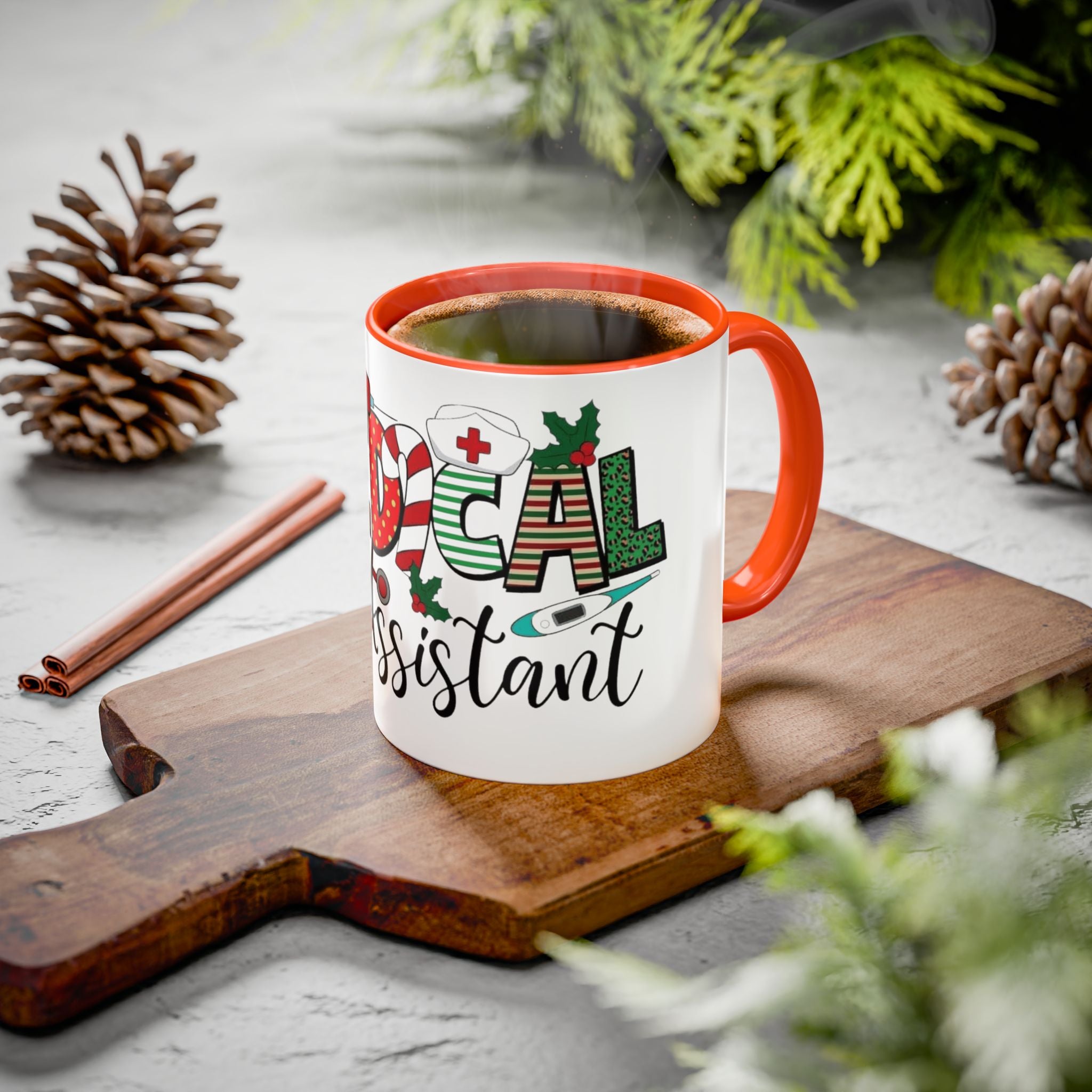 Medical Assistant Christmas Mug — Festive Colorful 11oz/15oz Coffee Cup Medical Christmas Mug