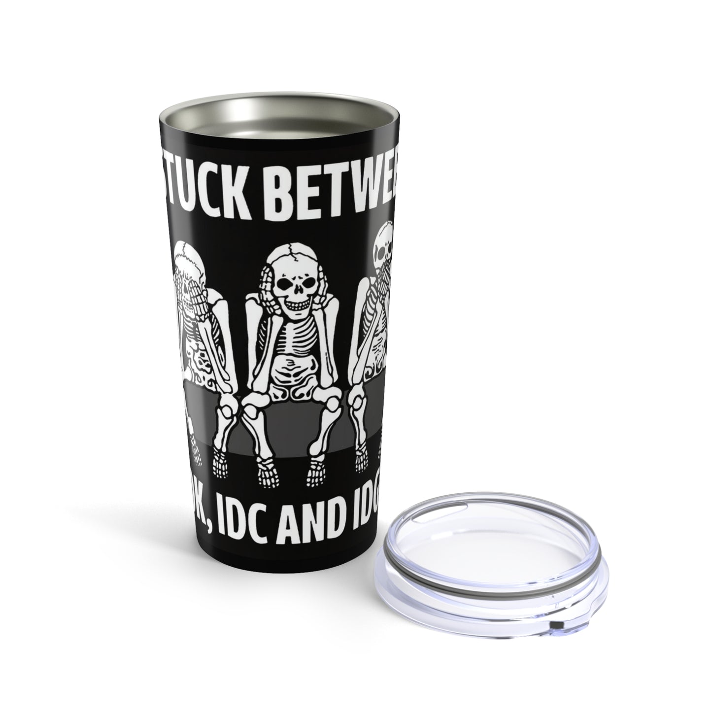 Funny Skeleton Tumbler, 20oz Travel Mug, Unique Gift for Halloween, Coffee Cup, Best Friend Gift, Sip and Relax