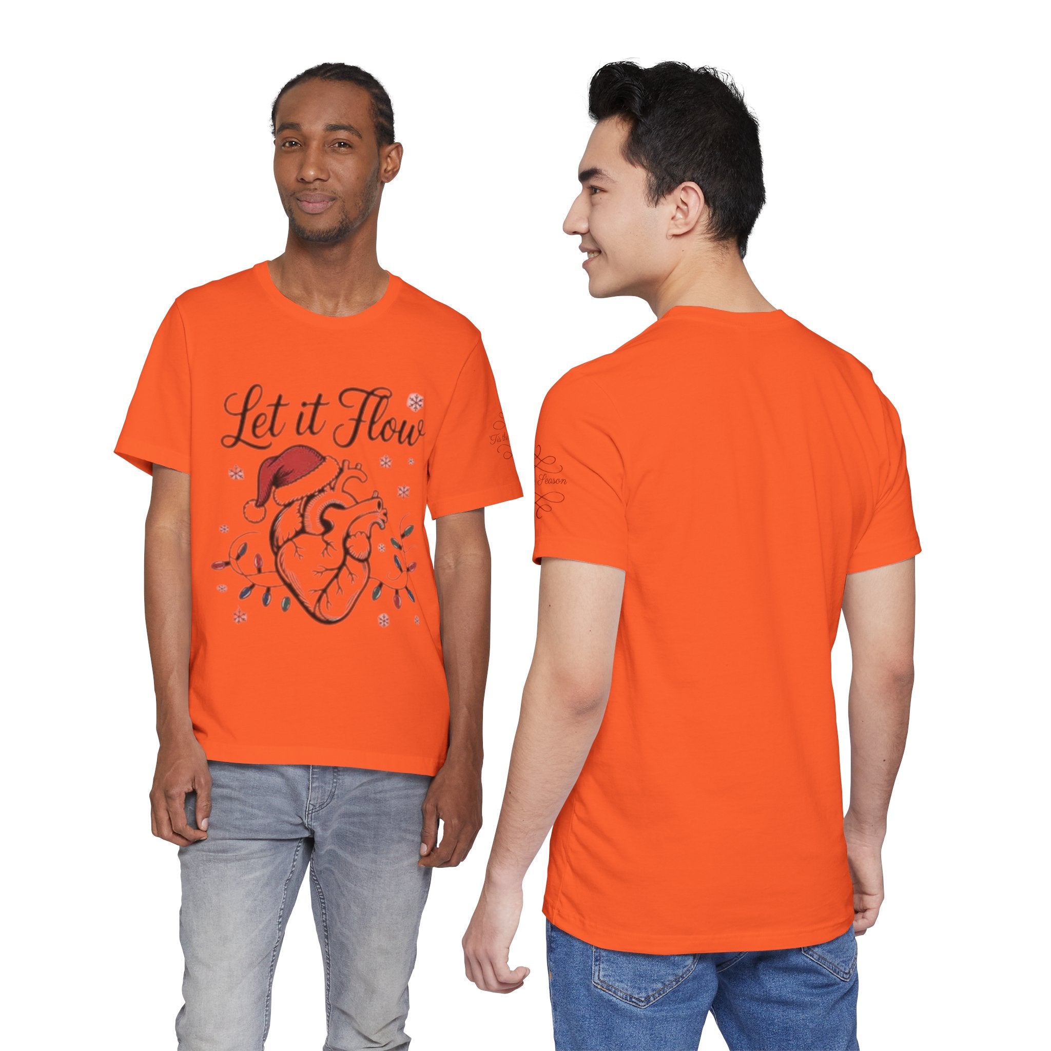 Let It Flow Heart Tee  Christmas Anatomical Heart Shirt