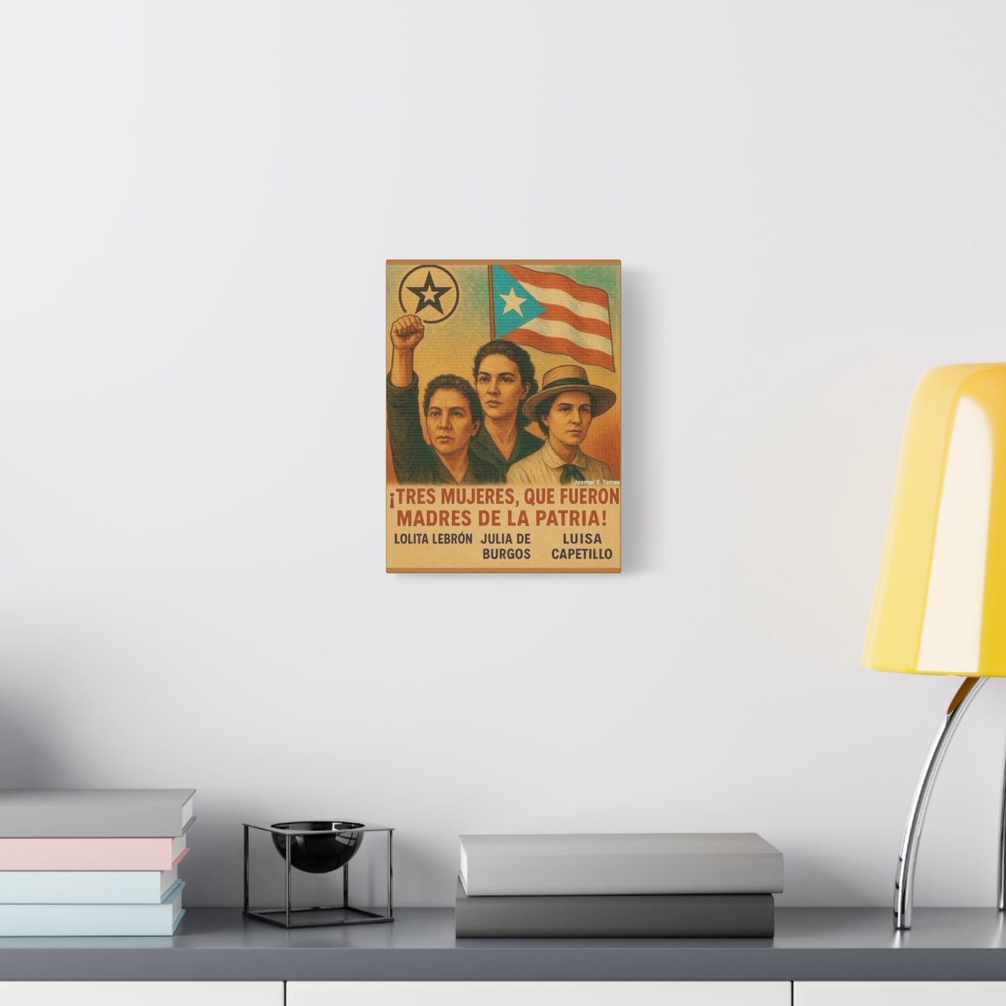 Inspirational Puerto Rican Women Canvas Wall Art, Feminist Gift, Activism Decor, Home Office Wall Art, Puerto Rico Pride