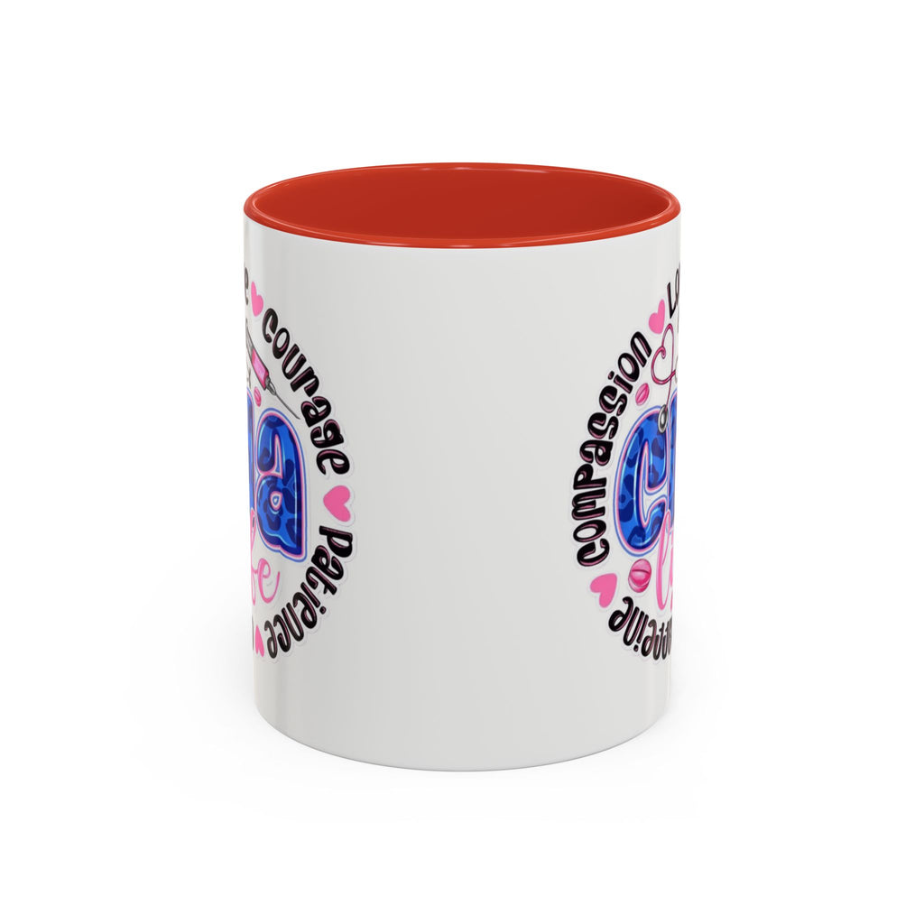 CNA Life Coffee Mug — Compassion, Courage & Patience Accent Mug (11/15oz) Medical Christmas Mug