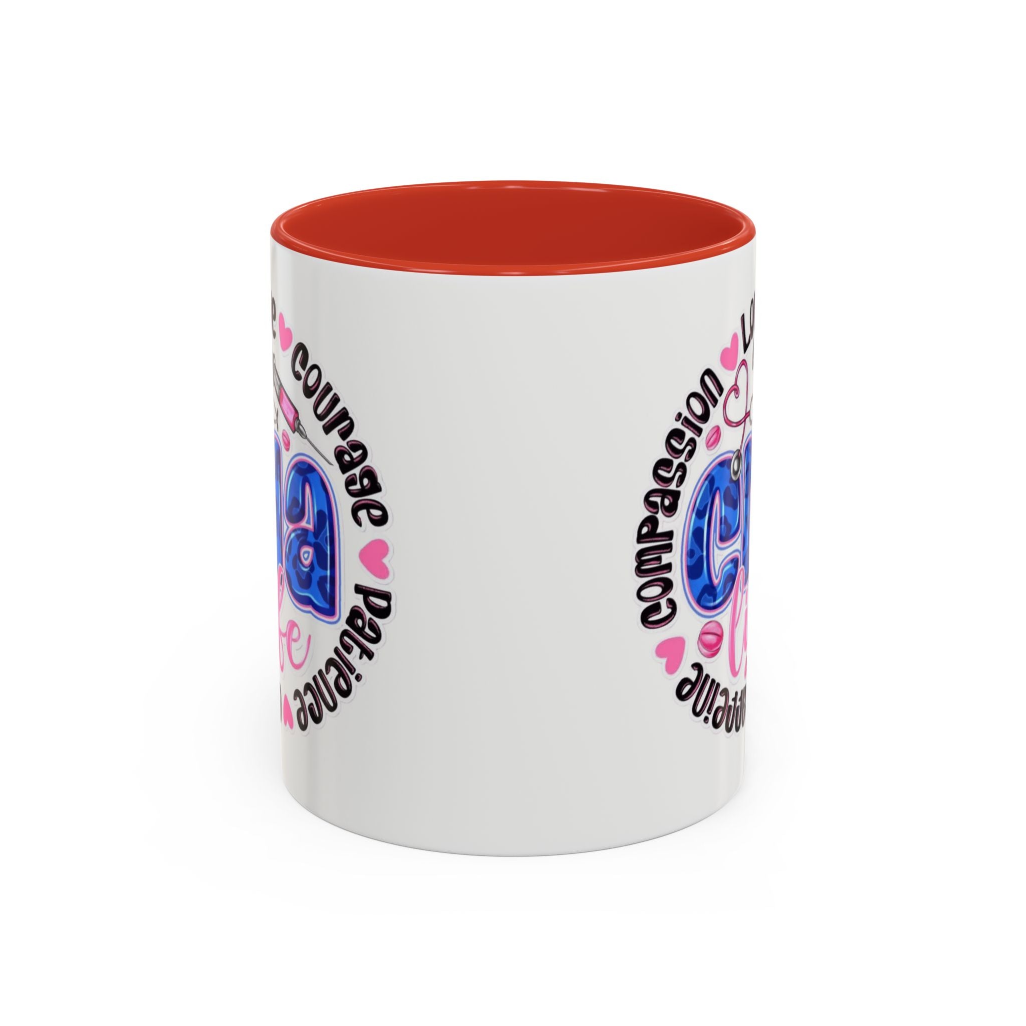 CNA Life Coffee Mug — Compassion, Courage & Patience Accent Mug (11/15oz) Medical Christmas Mug
