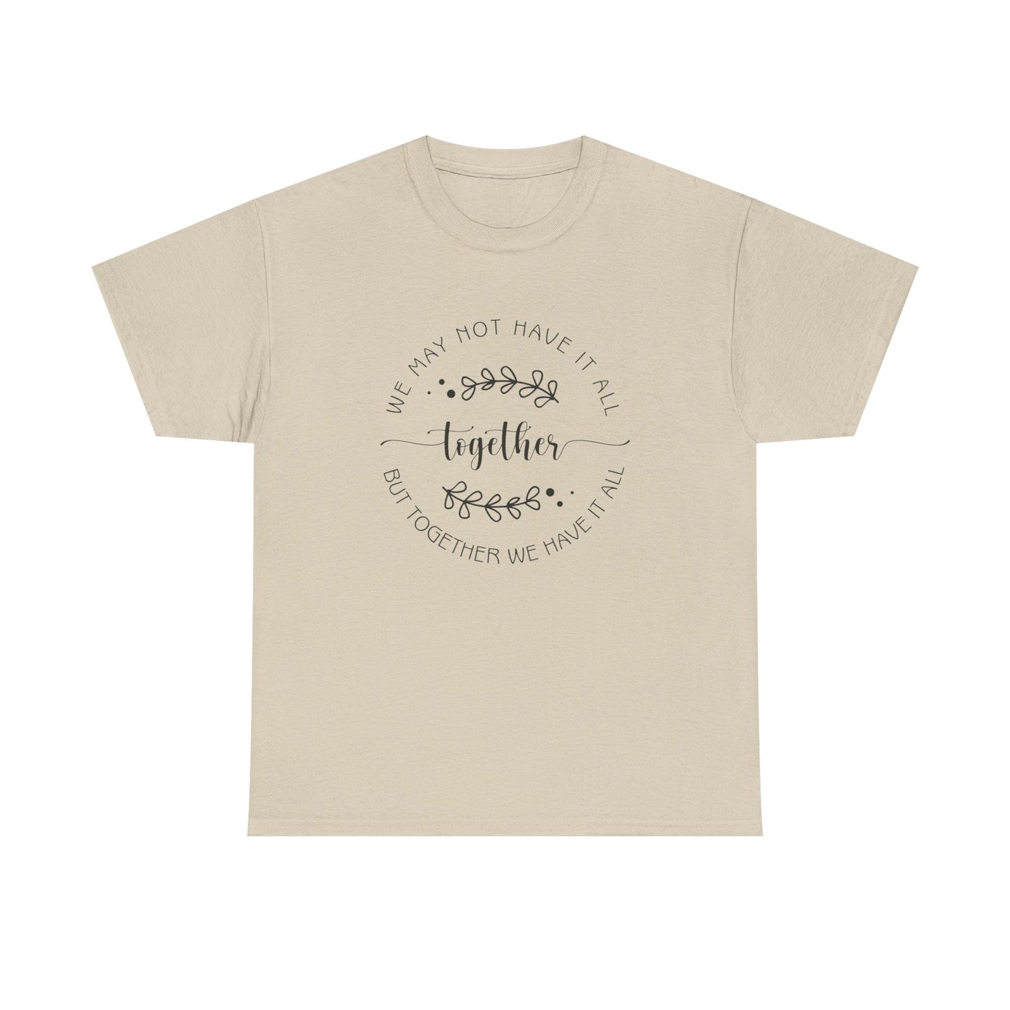 Together Floral Circle Tee  "Together" Inspirational Family Unity Shirt