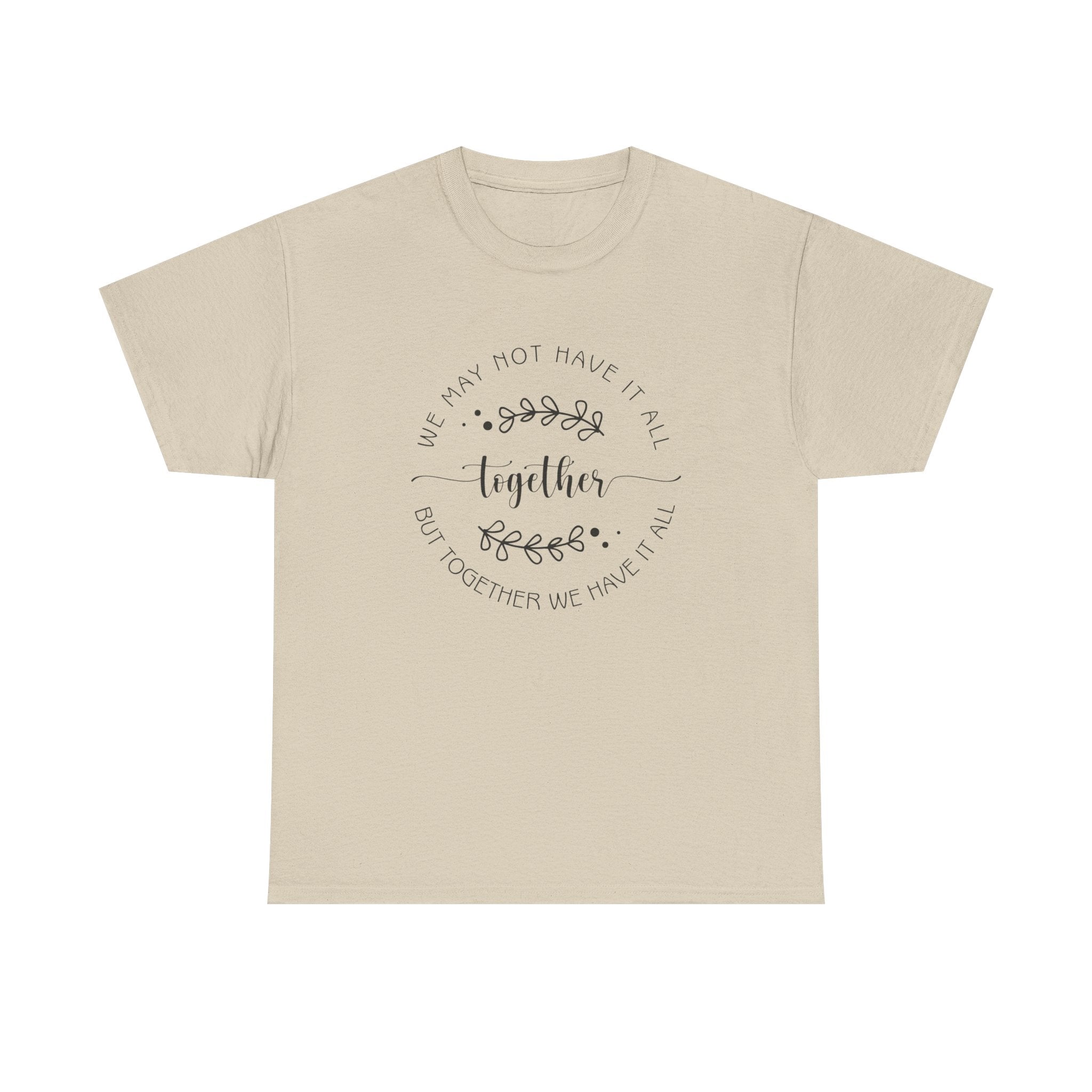 Together Floral Circle Tee  "Together" Inspirational Family Unity Shirt