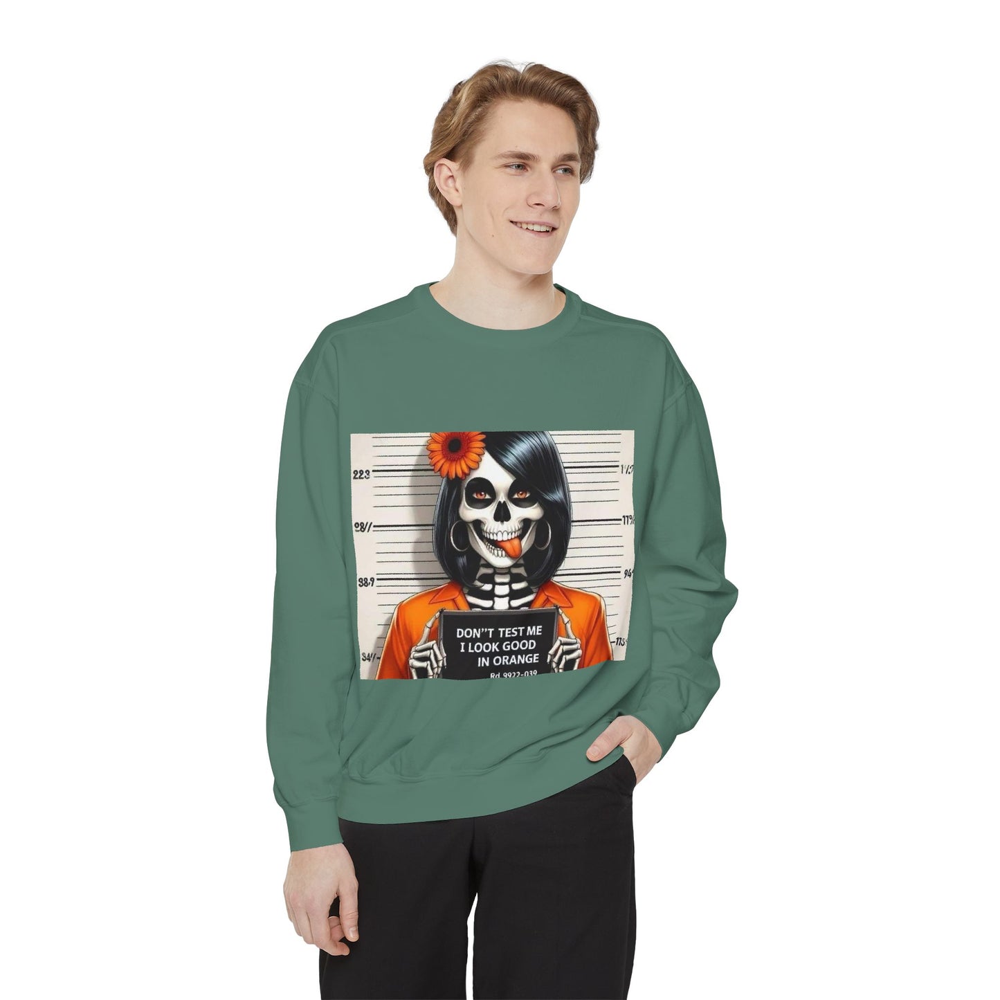 “Too Cool to Be Cold” Funny Sweater Unisex Skull Sweatshirt with Quote | Cozy Halloween Fashion, Gift for Fall Celebrations,