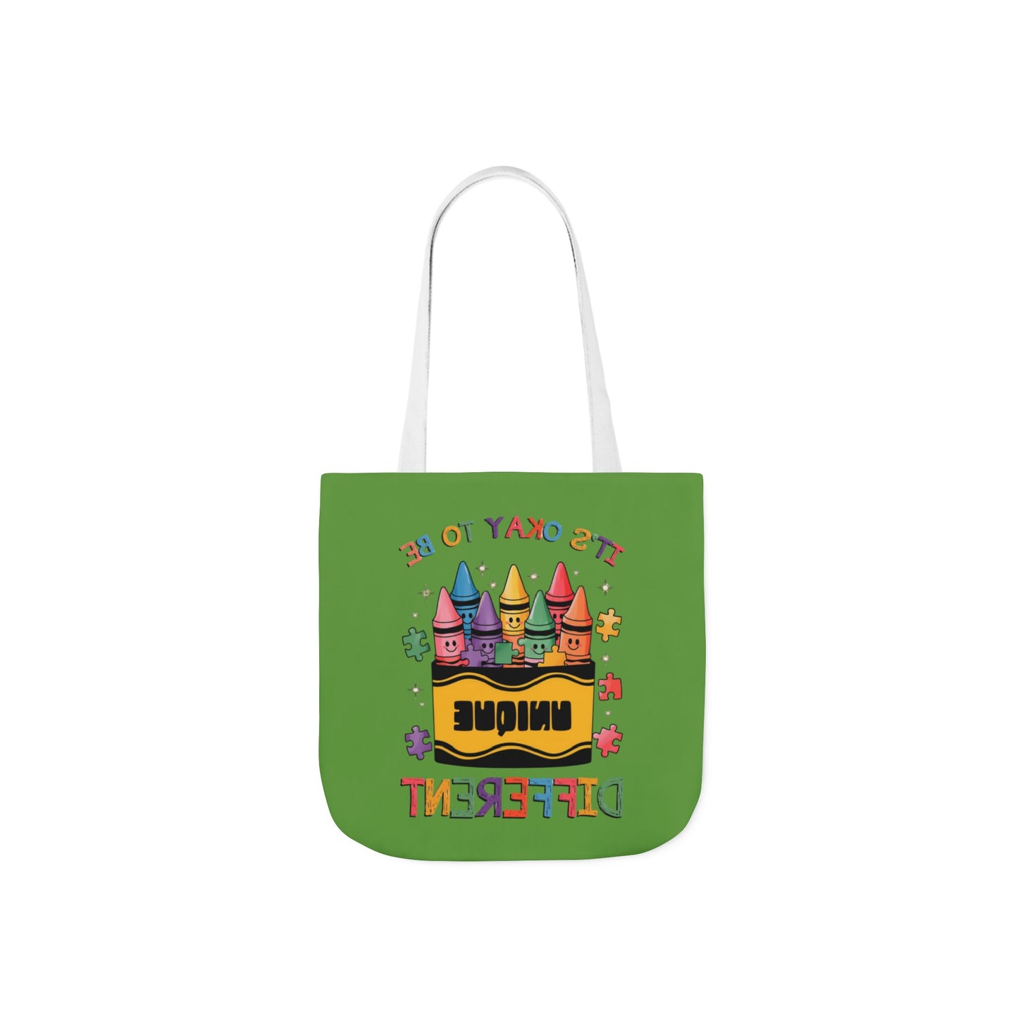 Autism Awareness & Pride Collection Unique Canvas Tote Bag with Colorful Castle Design