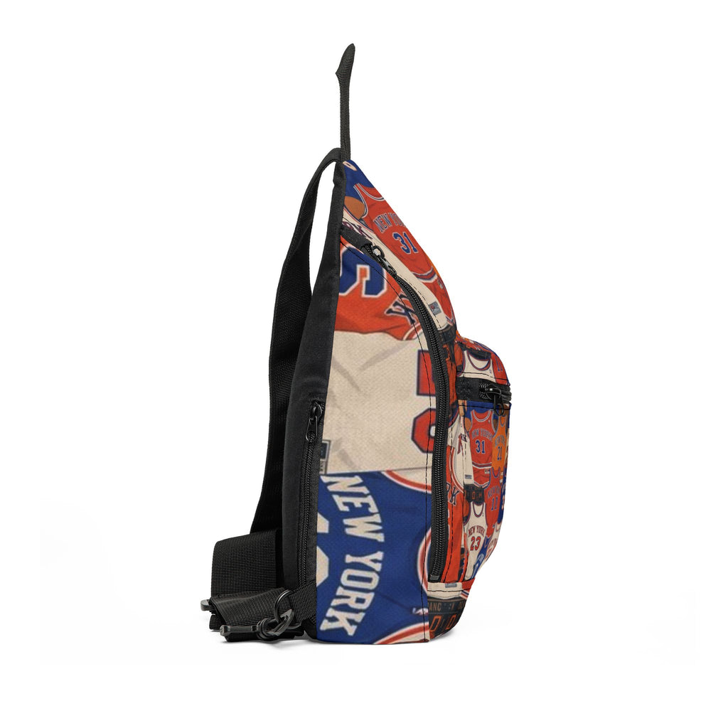 NYC Basketball Jersey Sling Bag – Vintage Team Number Collage