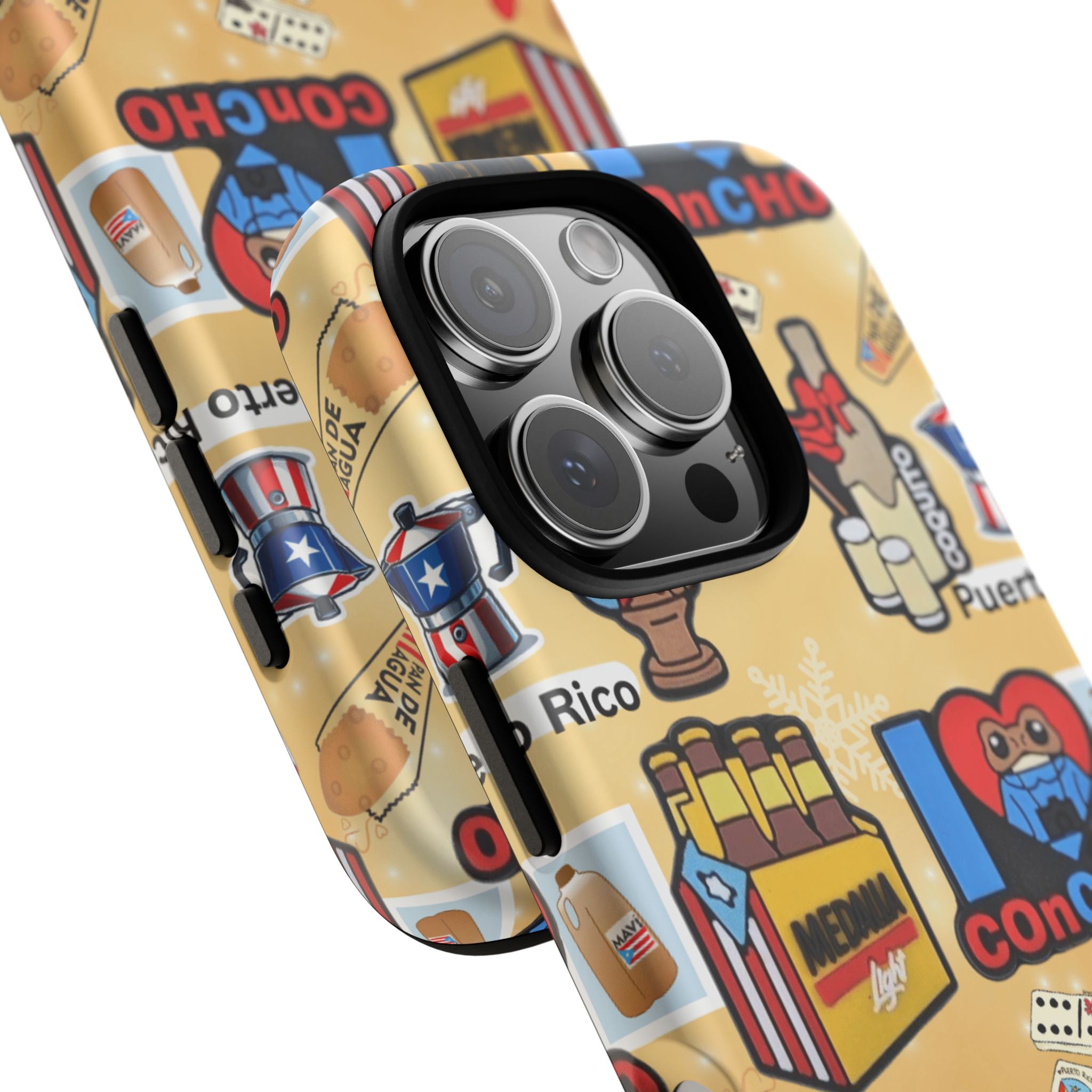 Puerto Rico Sticker Collage Tough Case  ‘I  Concho’ Pattern Phone Case