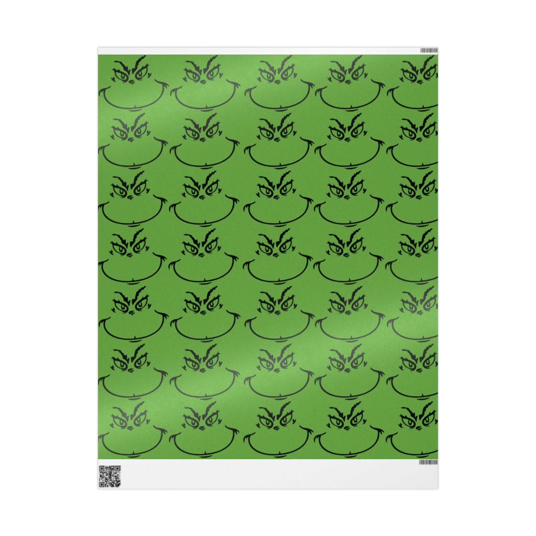 The Grench Wrapping Paper Roll  Green Tribal Swirl Gift Wrap (Holiday & Birthday)