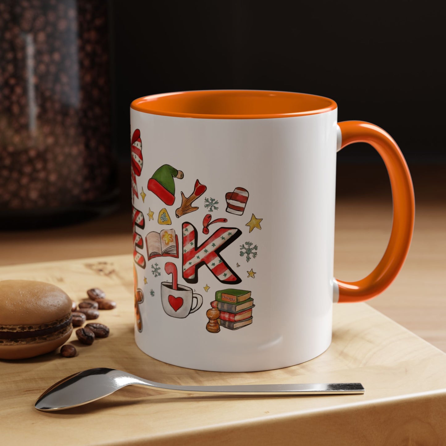 Holiday Teacher Coffee Mug 'PRE-K' Festive Gingerbread & Candy Cane Design (11/15oz) School Staff Christmas Mug Collection