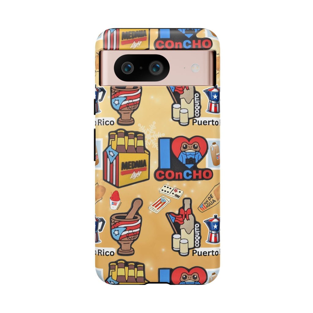 Puerto Rico Sticker Collage Tough Case  ‘I  Concho’ Pattern Phone Case