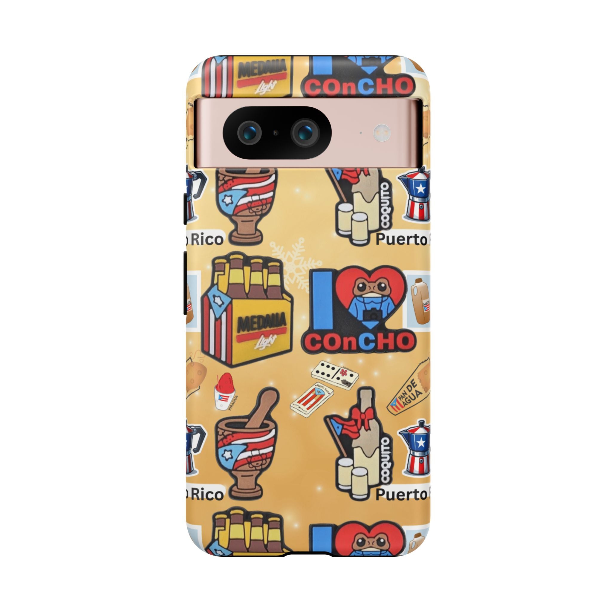 Puerto Rico Sticker Collage Tough Case  ‘I  Concho’ Pattern Phone Case