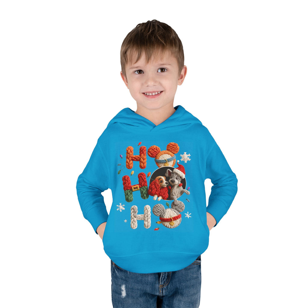 Toddler Hoodie "Ho Ho Ho" Festive Raccoon Christmas Pullover