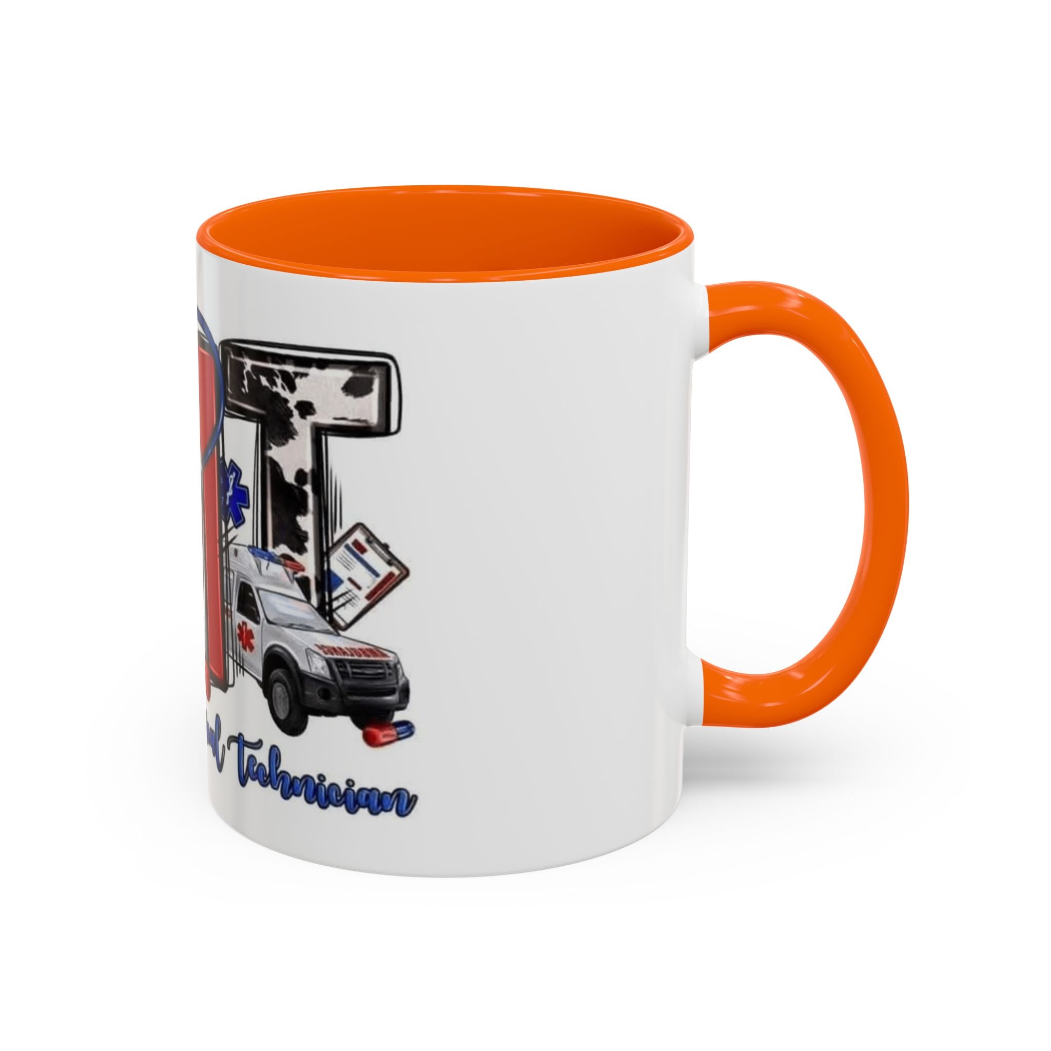 EMT Coffee Mug — Emergency Medical Technician Ambulance Stethoscope Design (11/15oz) Medical Christmas Mug