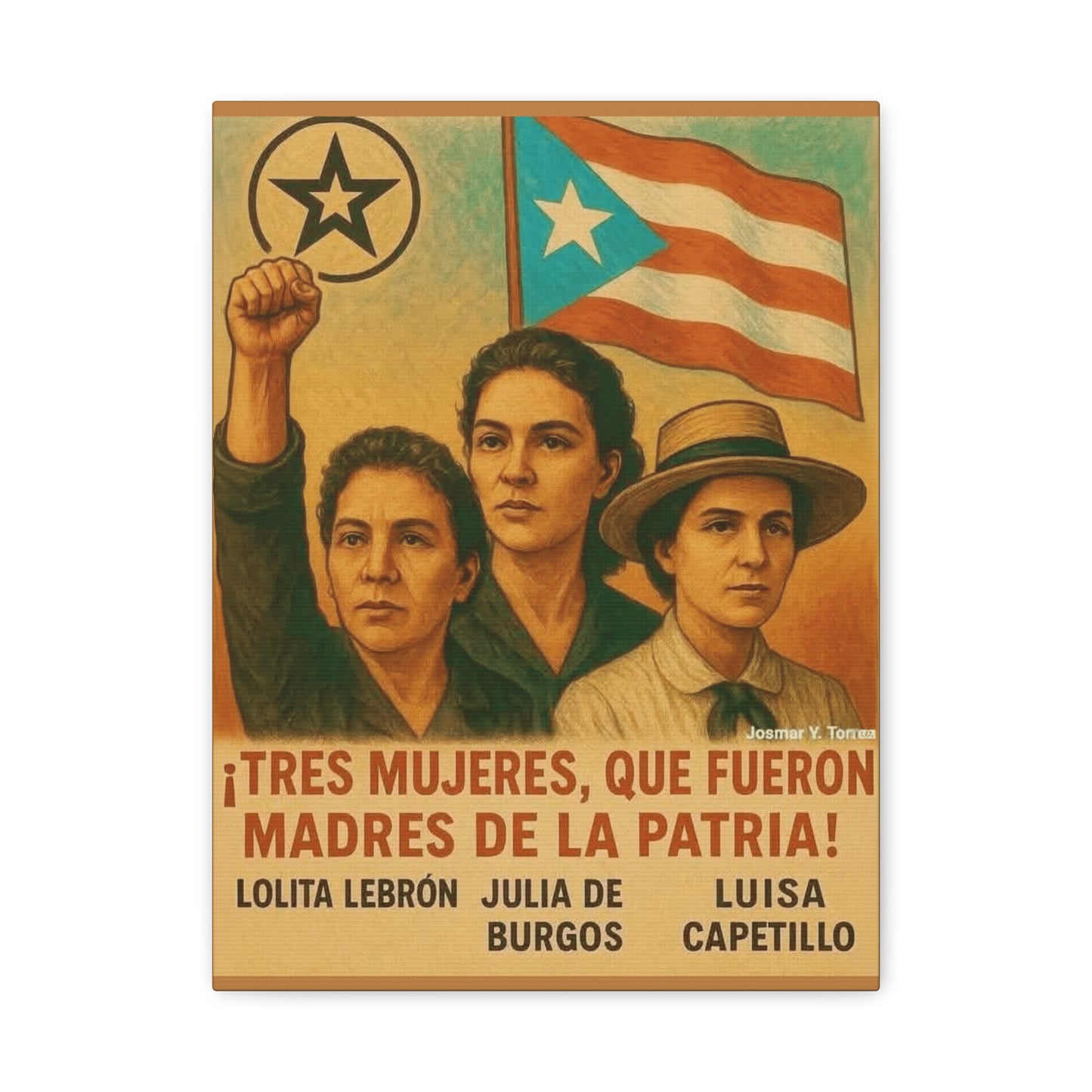 Inspirational Puerto Rican Women Canvas Wall Art, Feminist Gift, Activism Decor, Home Office Wall Art, Puerto Rico Pride