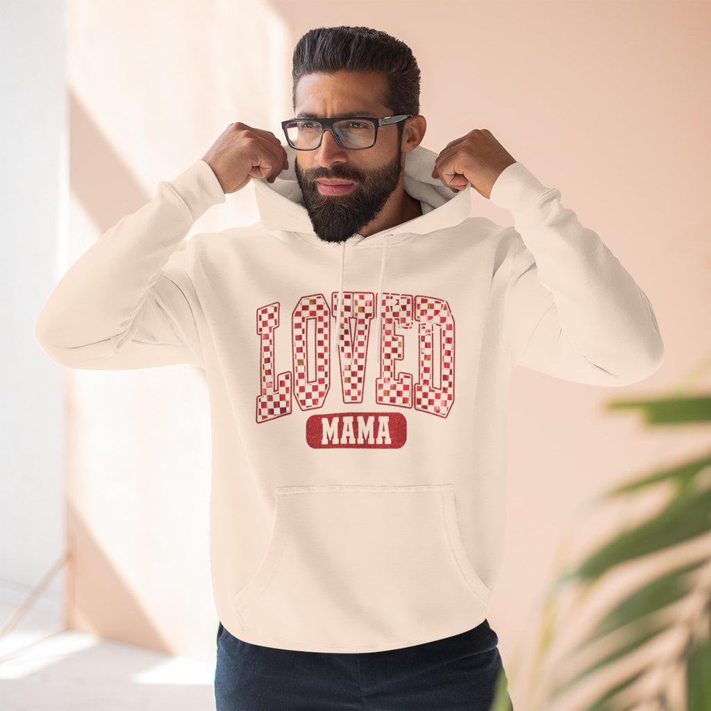 Hoodie  Loved Mama Checkerboard Graphic Hoodie
