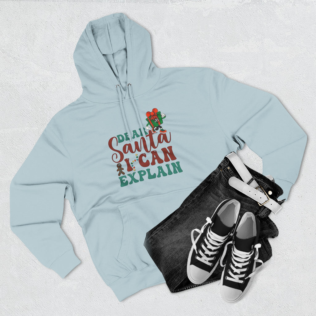 Christmas Hoodie “Dear Santa I Can Explain” Funny Holiday Pullover Christmas T-Shirts and Sweatshirts Collection