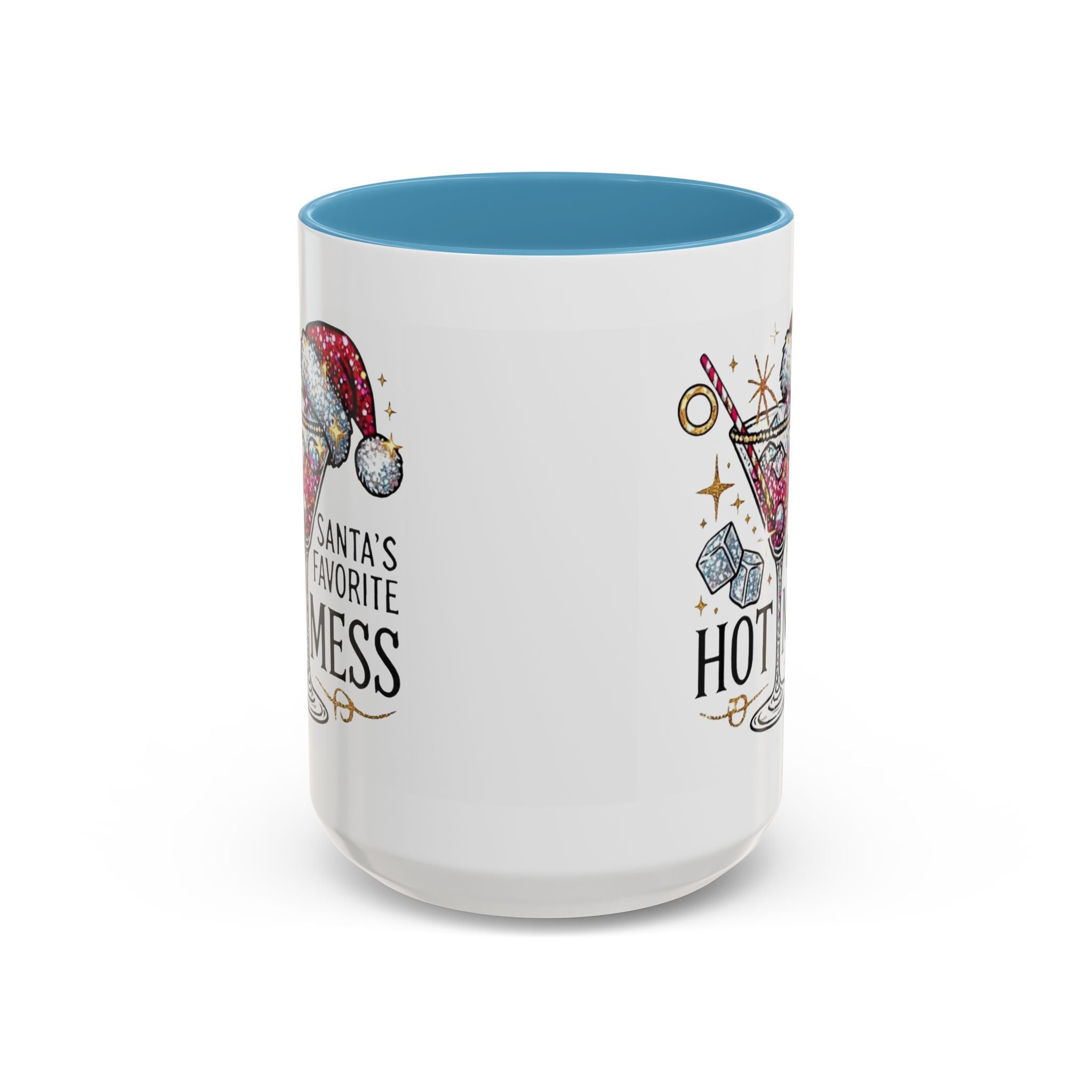 Accent Coffee Mug - "Santa's Favorite Hot Mess" Holiday Cocktail Mug (11/15 oz)