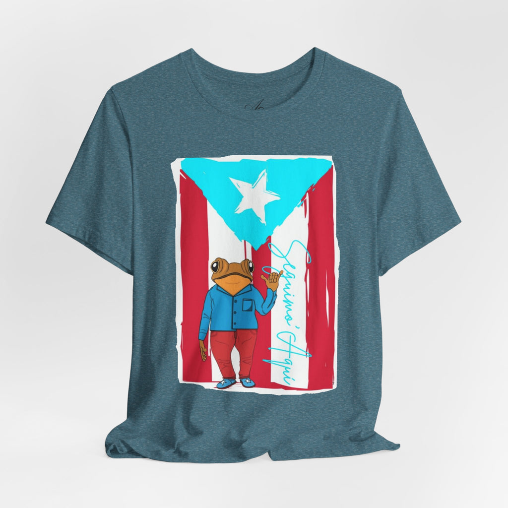 Puerto Rican Coqui Flag T‑Shirt  Boricua Pride Tee