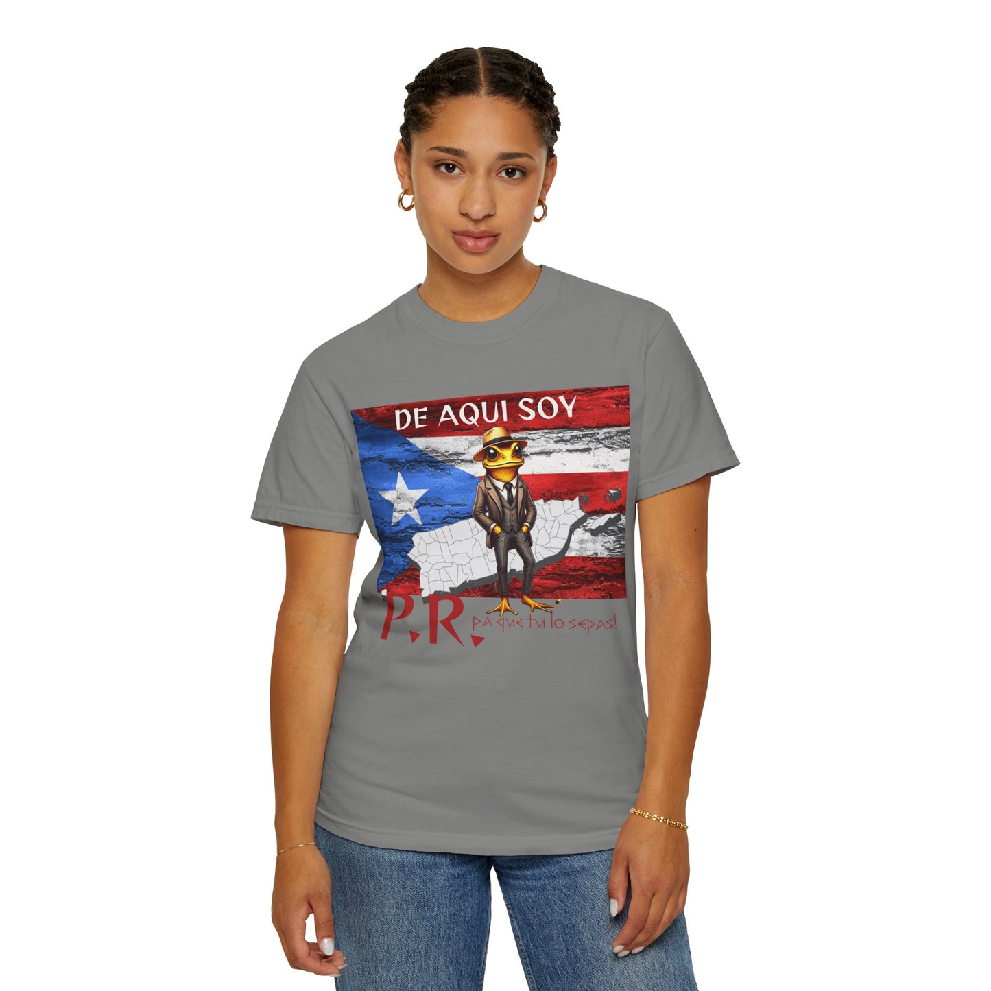 Puerto Rican Pride T-Shirt, Fun Casual Wear, Unisex Garment-Dyed Tee, Perfect for Celebrations, Cultural Identity Shirt