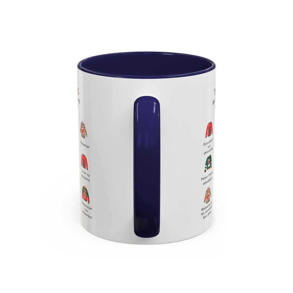 Coffee Mug — 'En Estas Fechas Recuerda' Holiday Sweater Reminder Accent Mug (11/15oz)