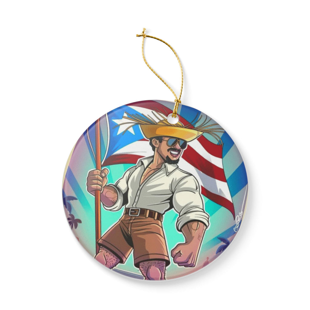 Puerto Rico Proud Glass Ornament – Sports, Music & TV Island Icons Benito