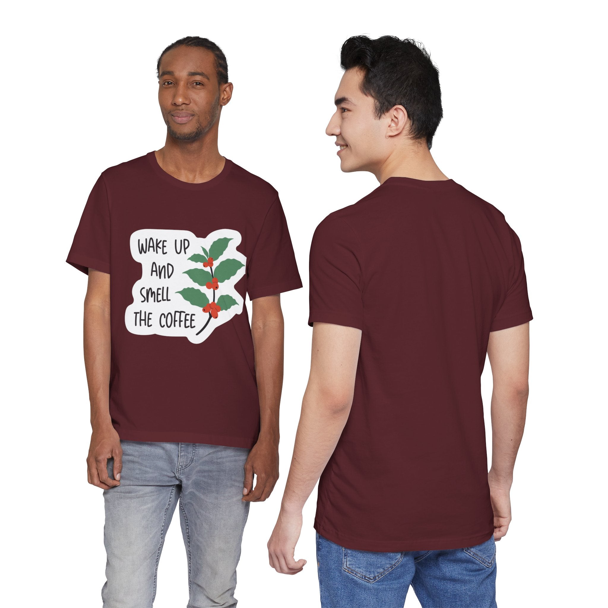Wake Up and Smell the Coffee Tee  Coffee Plant Graphic T-Shirt