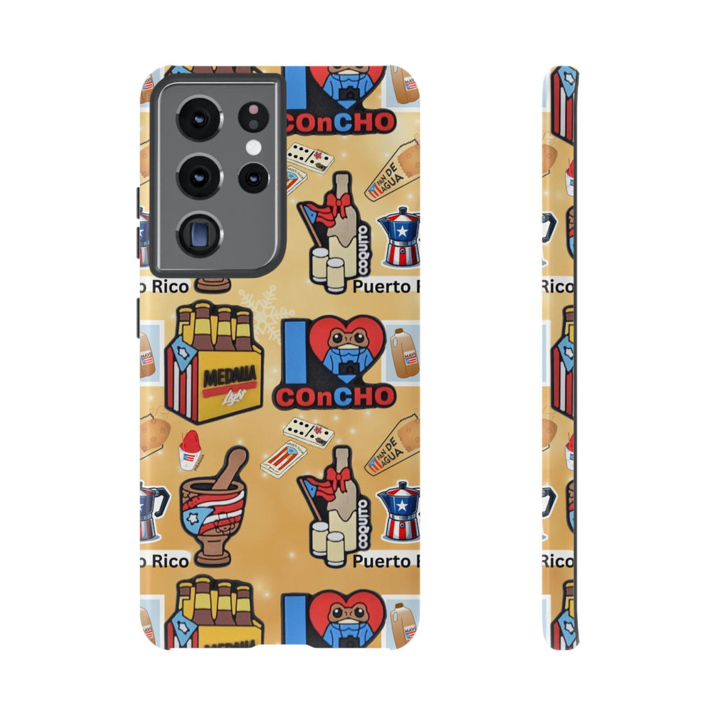 Puerto Rico Sticker Collage Tough Case  ‘I  Concho’ Pattern Phone Case